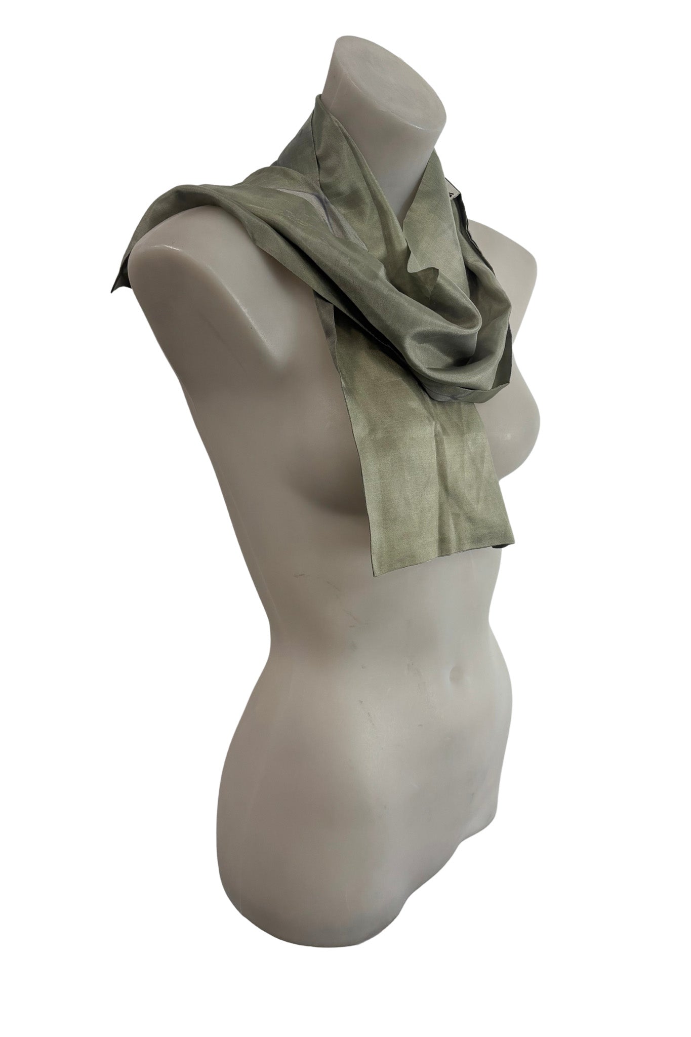 Diana NZ made pure silk sage green scarf