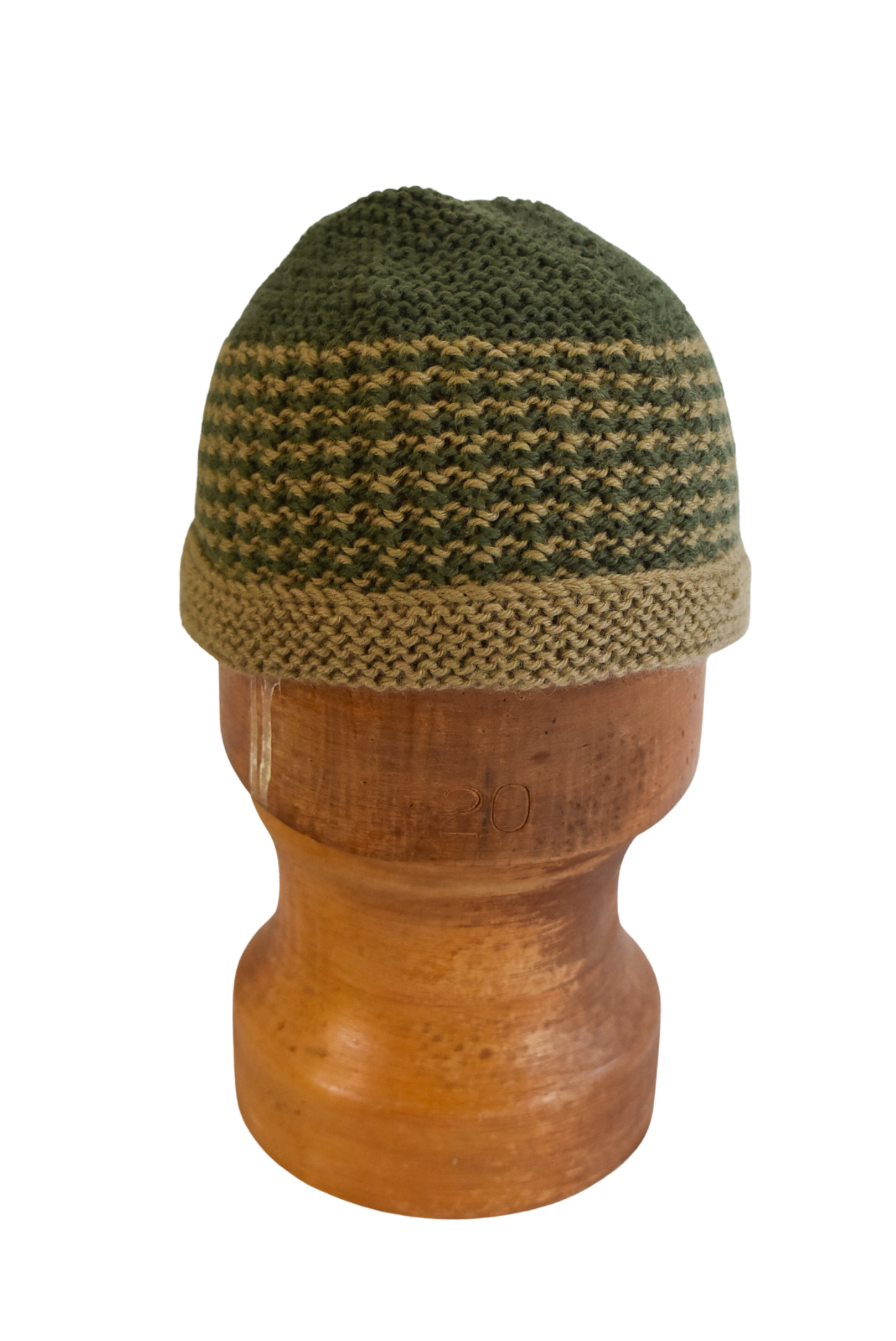 Handknit forest green beanie