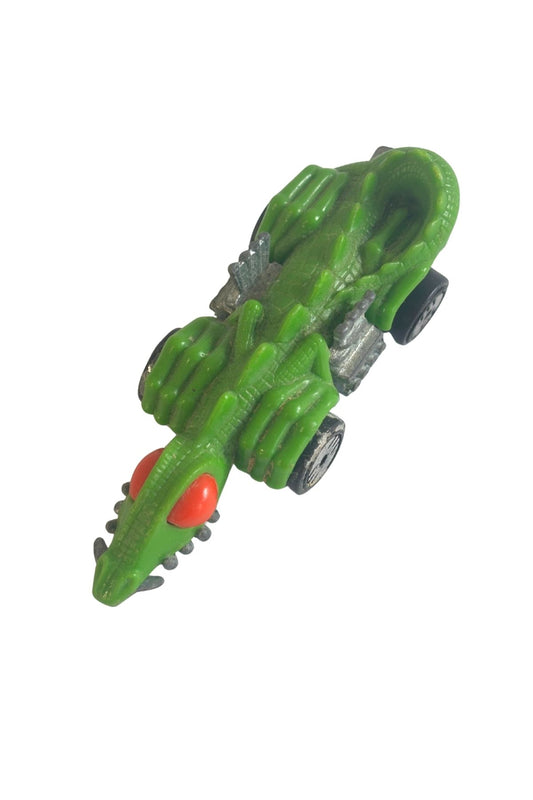Vintage 1985 hotwheels "Fangster" green alligator car