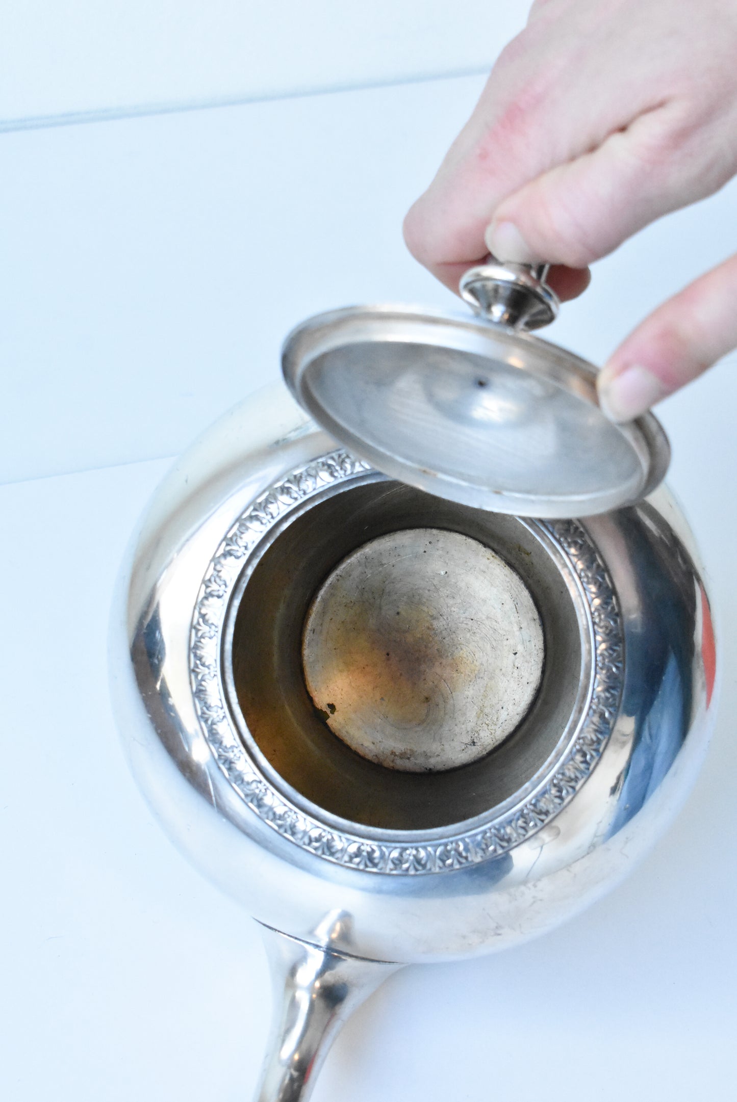 Stewart Dawson vintage silver-plated teapot