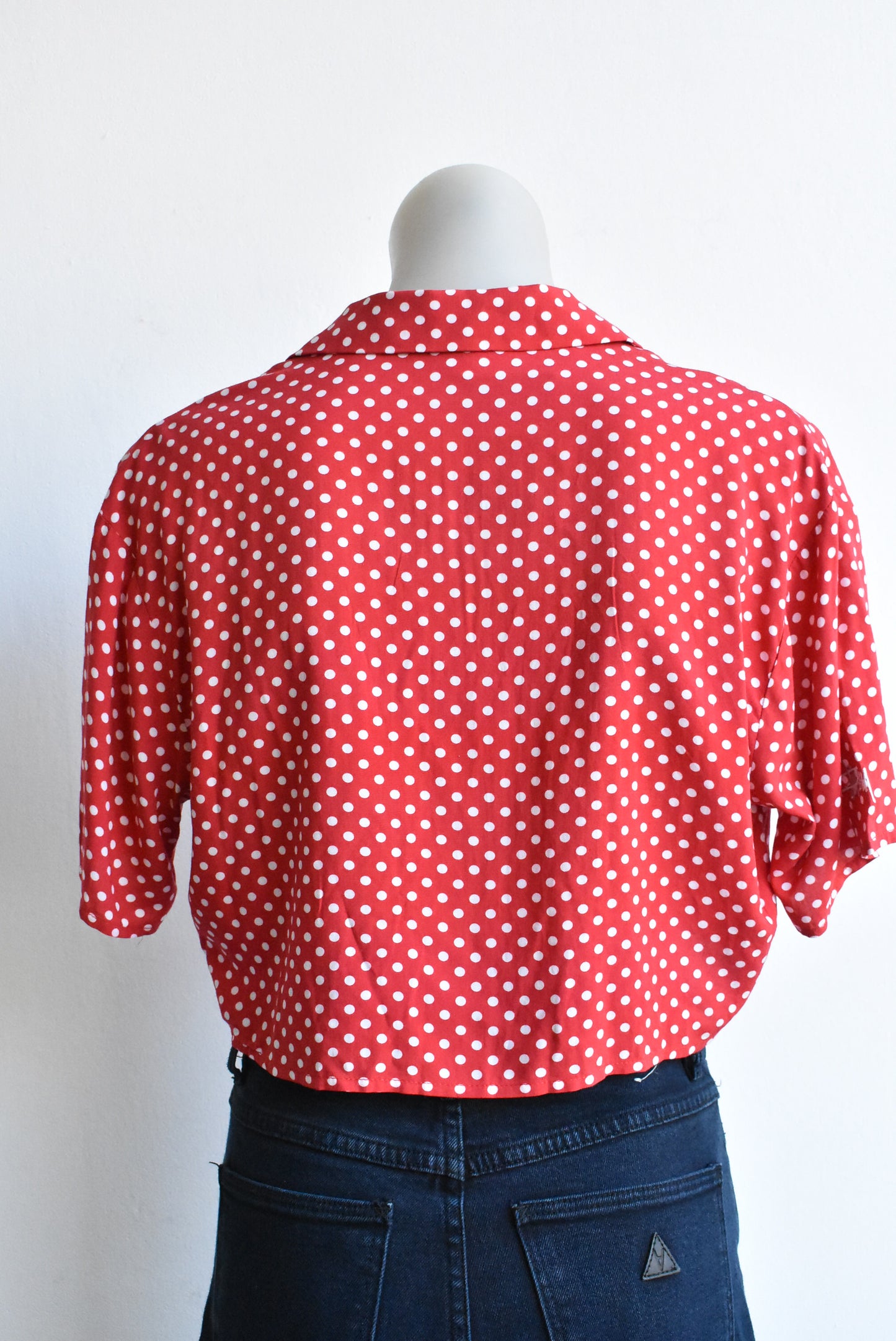 Stussy polka dot crop top, size 8