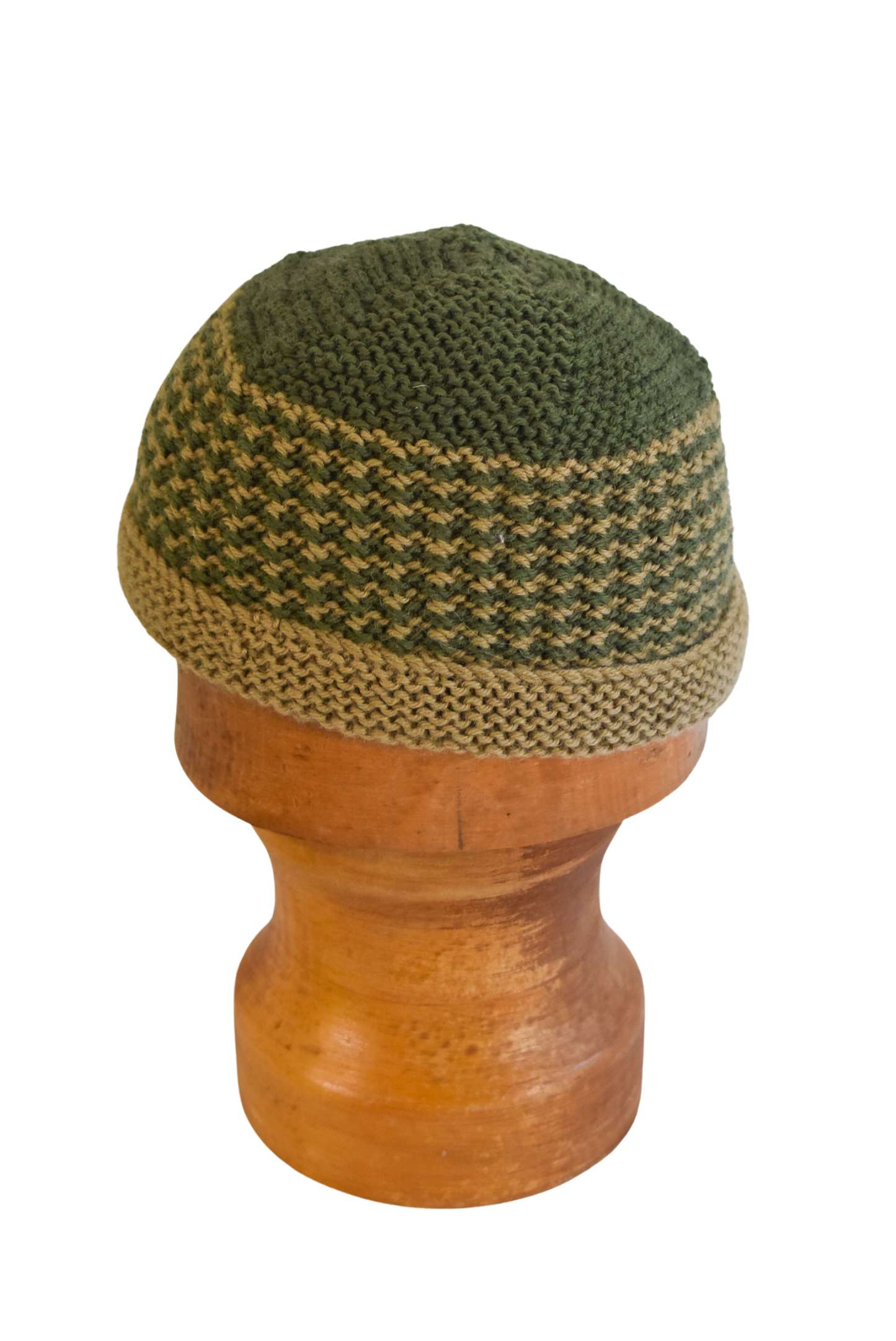 Handknit forest green beanie