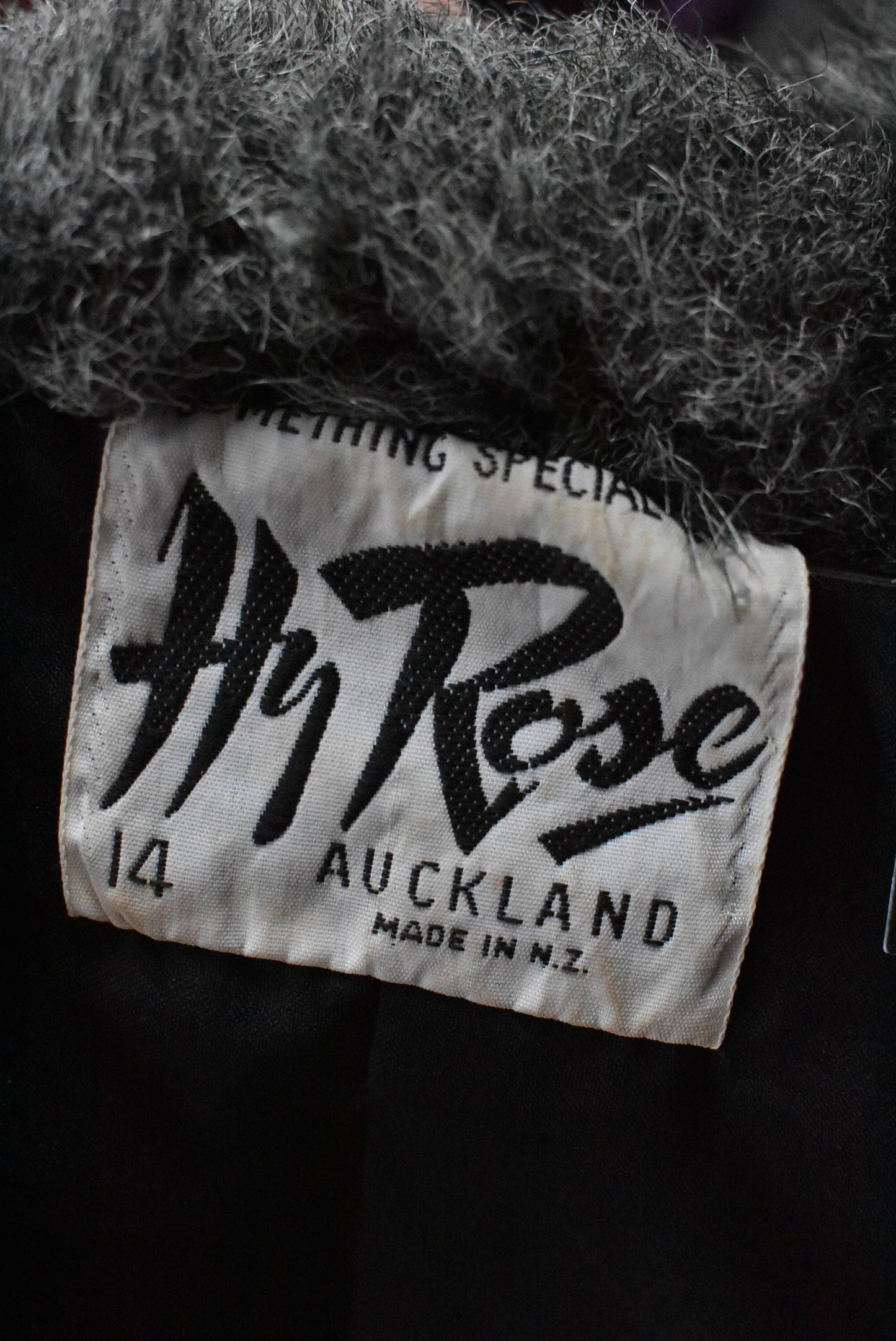 Hy Rose retro faux fur capelet made in nz, size 14
