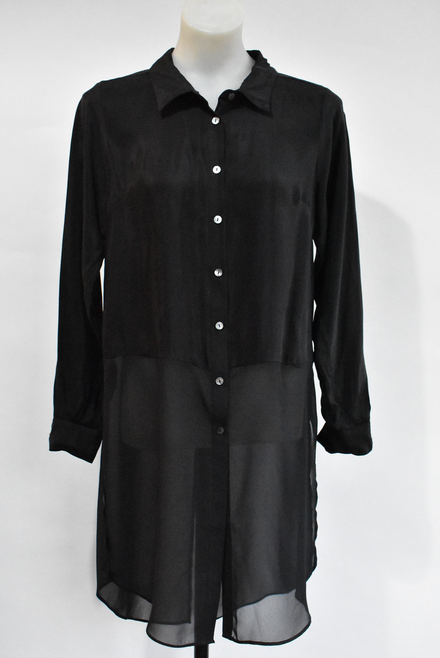 Lemon Tree long sheer tailed shirt/shirtdress, 8