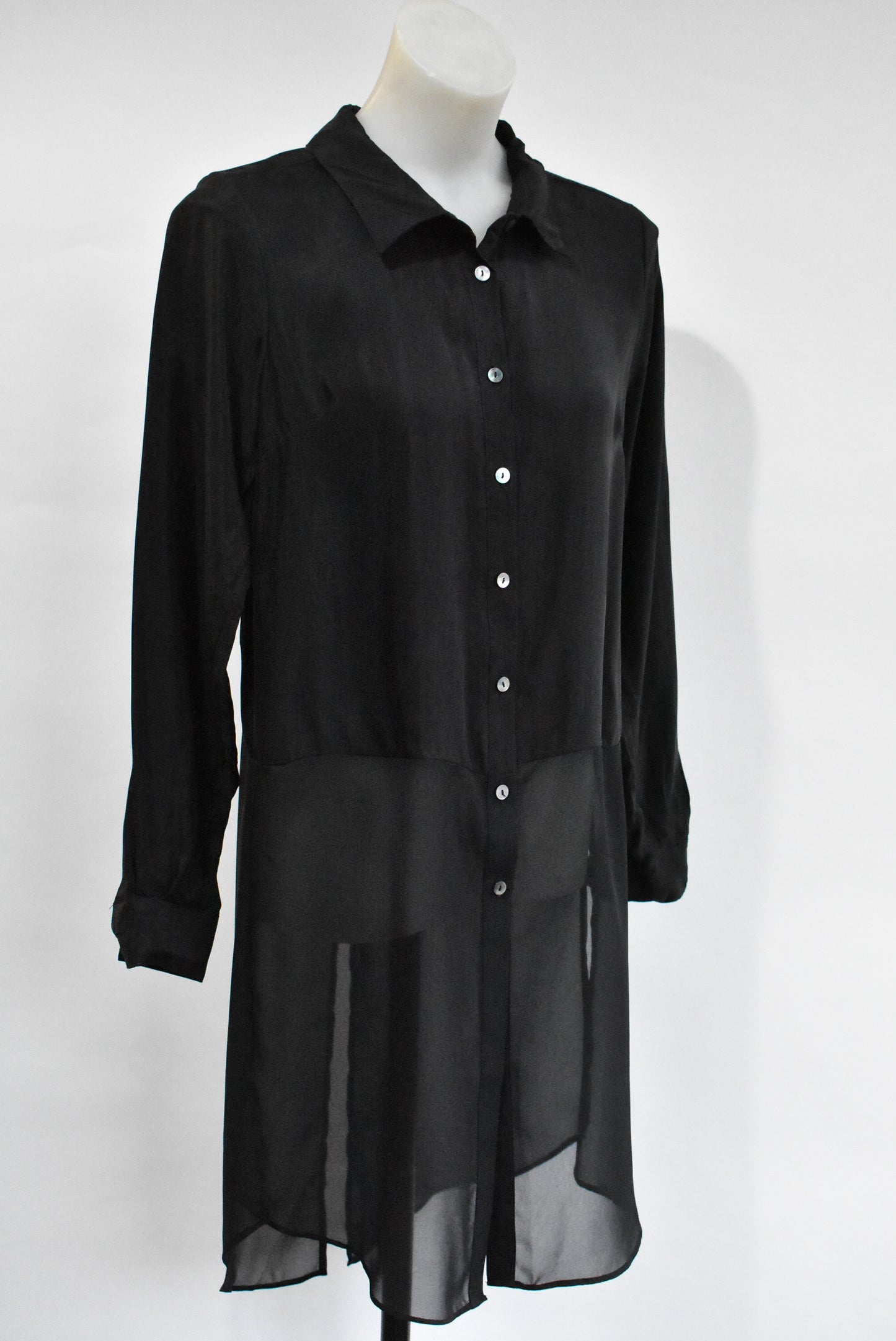 Lemon Tree long sheer tailed shirt/shirtdress, 8