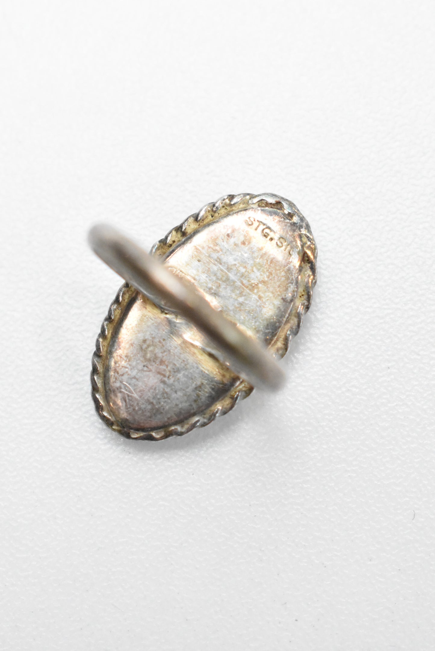 Vintage Pāua sterling silver ring