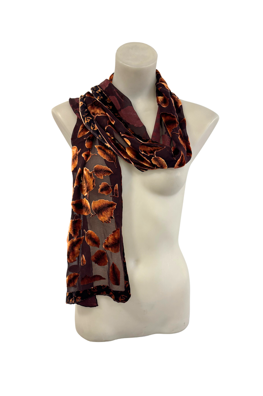 Autumn leaves scarf