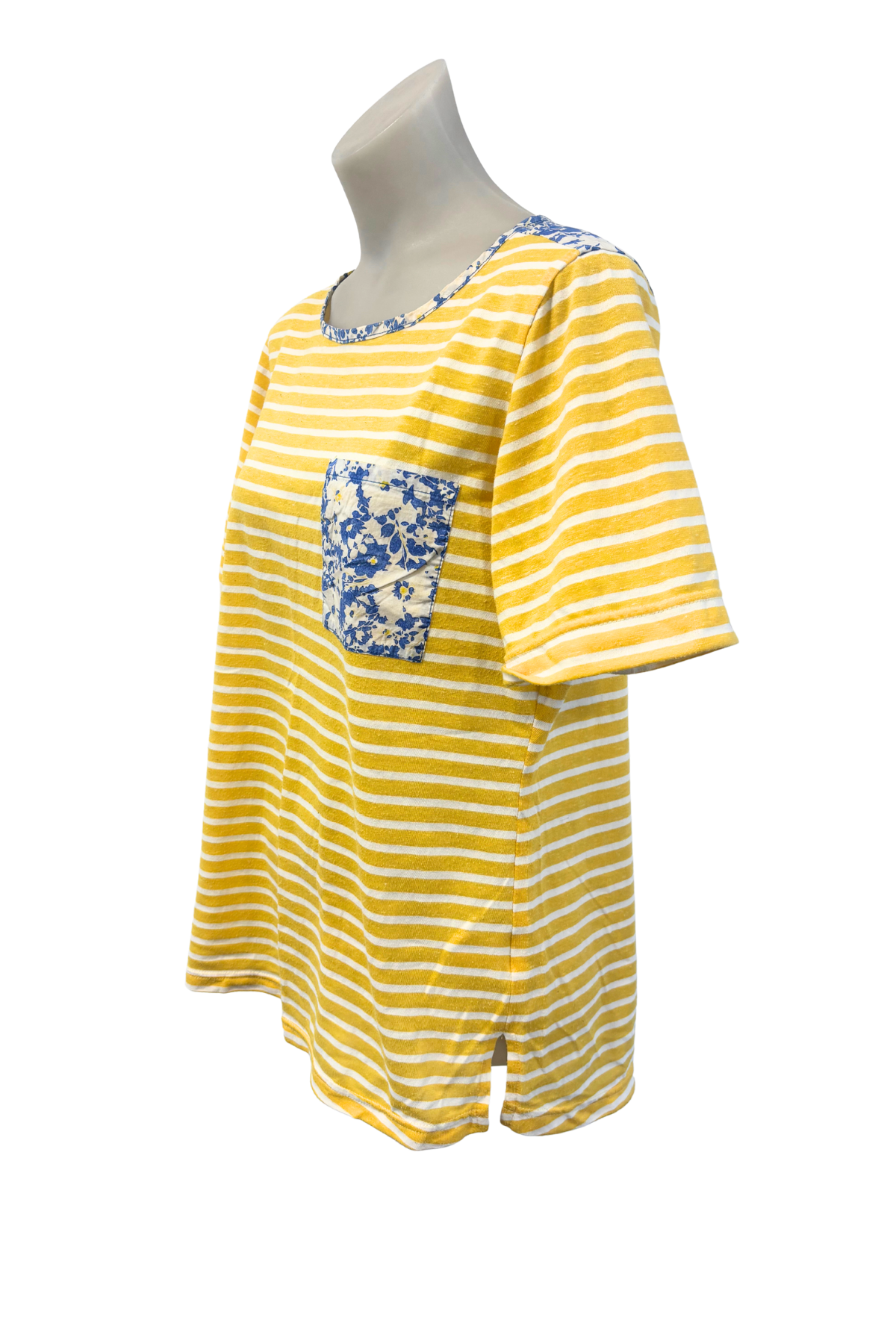 Chalky Digits NZ made striped floral top, 14