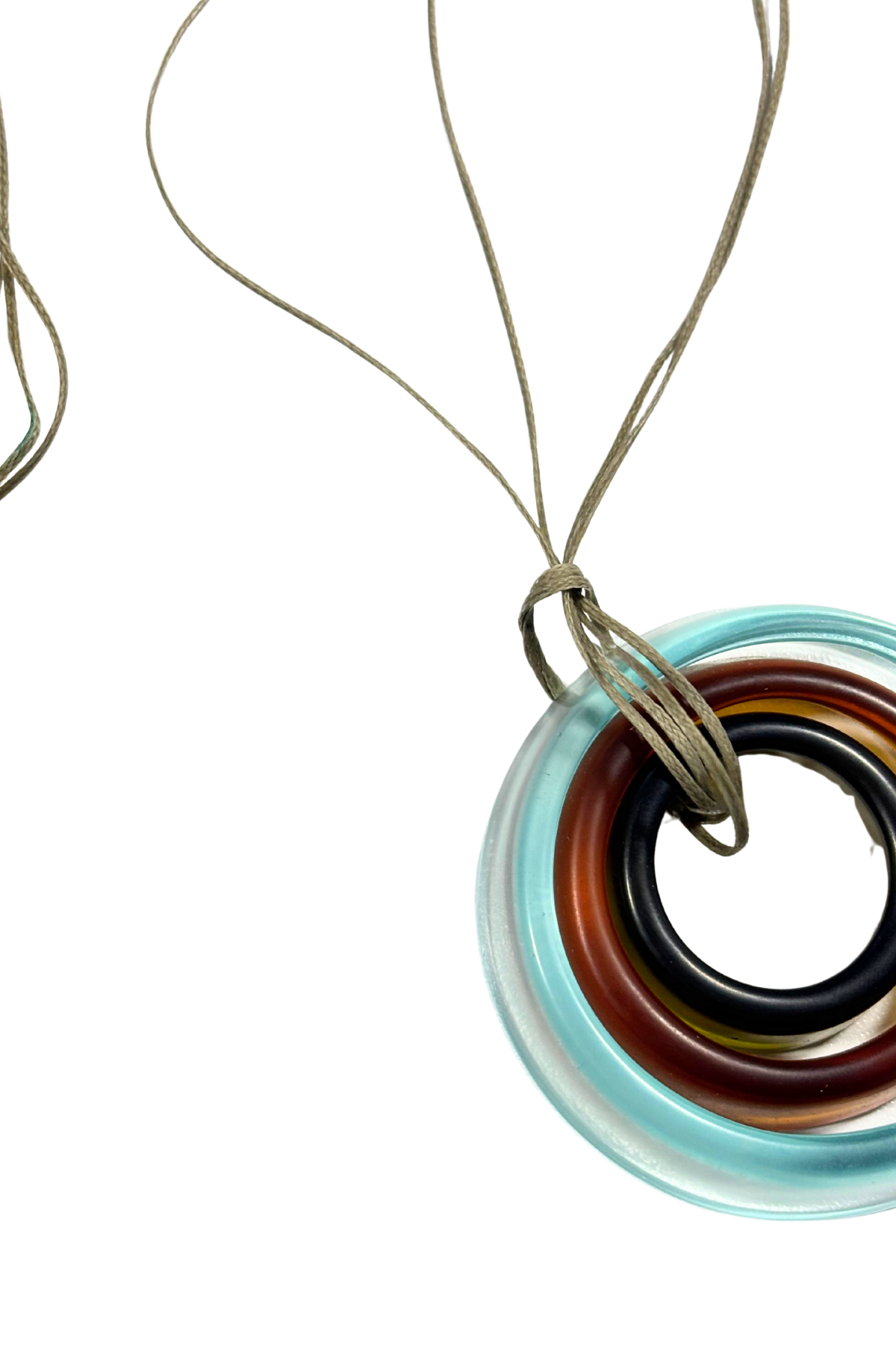 Earthy glass circles necklace