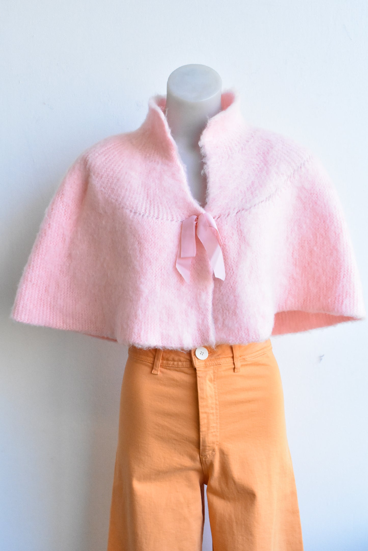 Pink fluffy jacket/cape