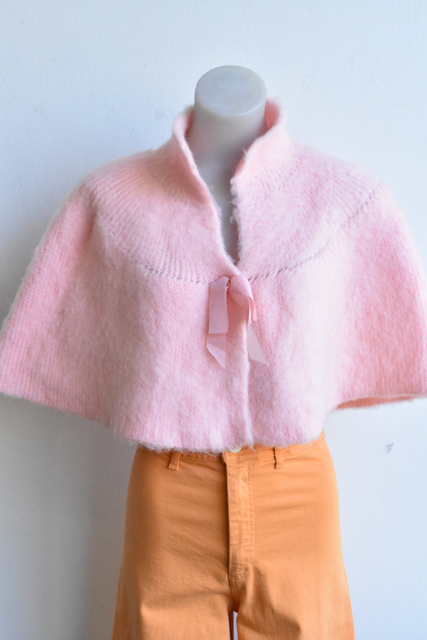 Pink fluffy jacket/cape
