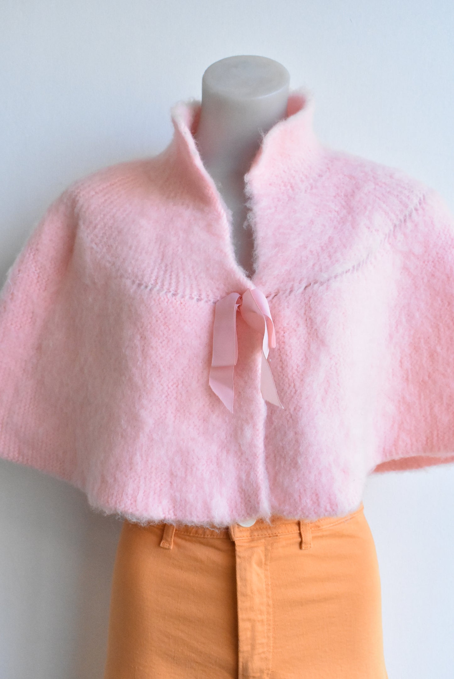 Pink fluffy jacket/cape