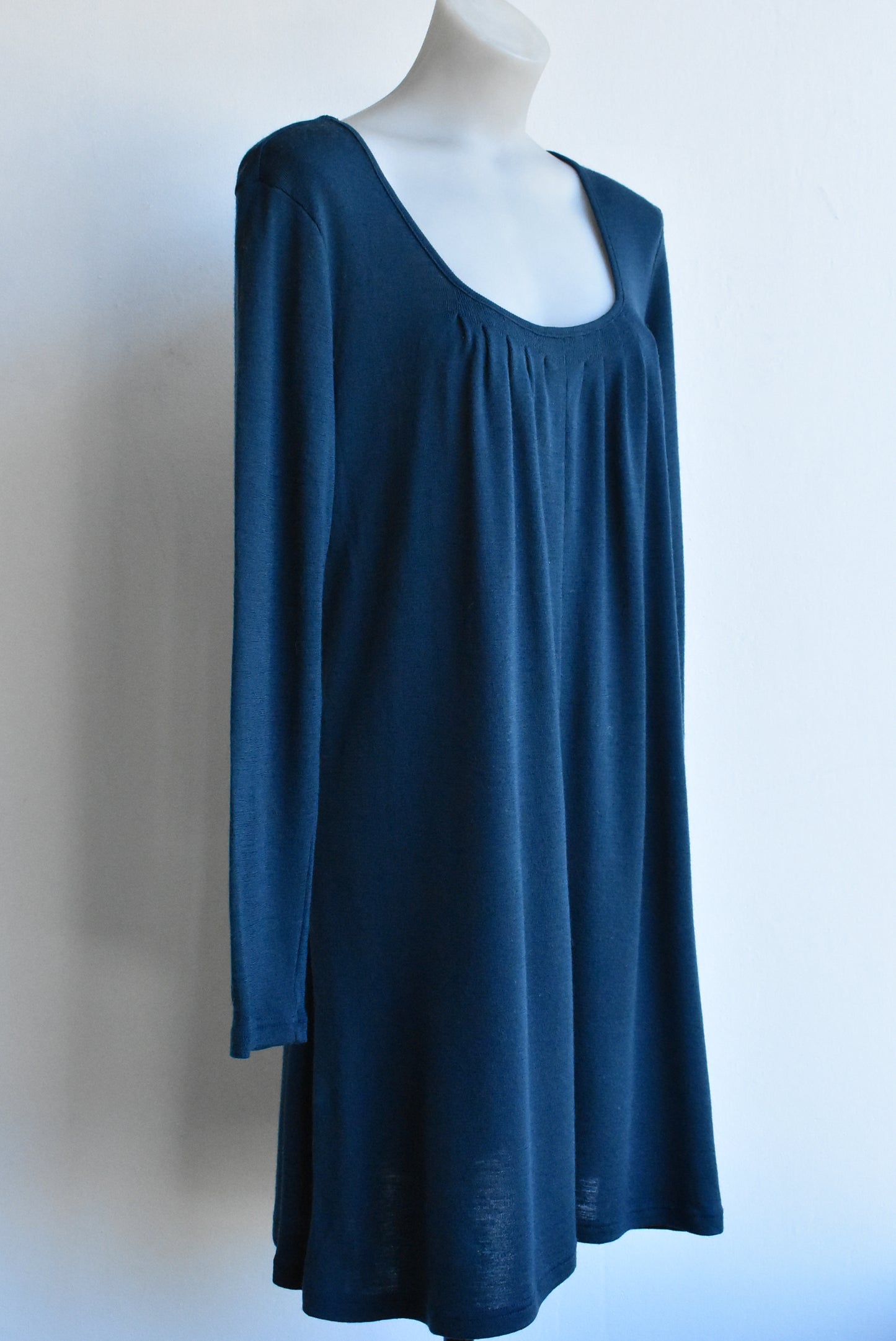 Red Head merino green tunic, size 14
