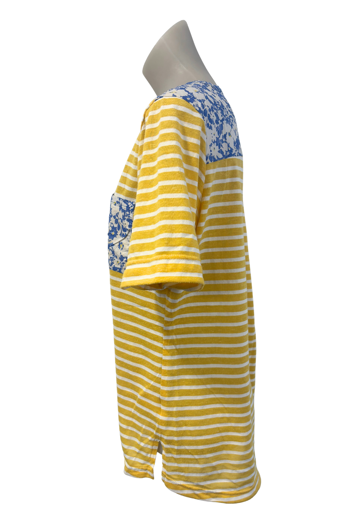 Chalky Digits NZ made striped floral top, 14