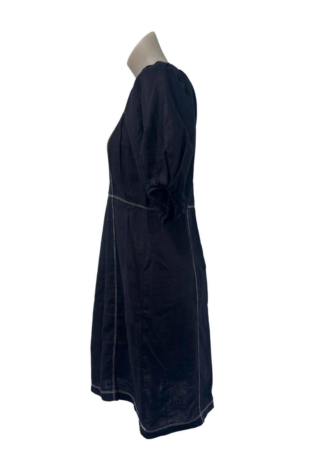 Max black linen dress, 10