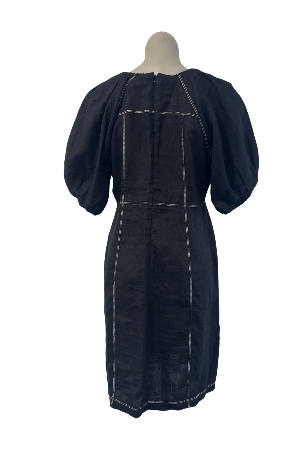 Max black linen dress, 10