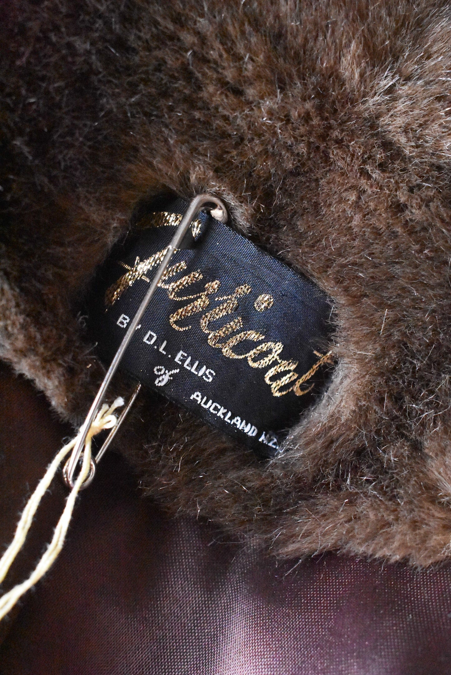 Furricoat retro NZ faux fur coat, S