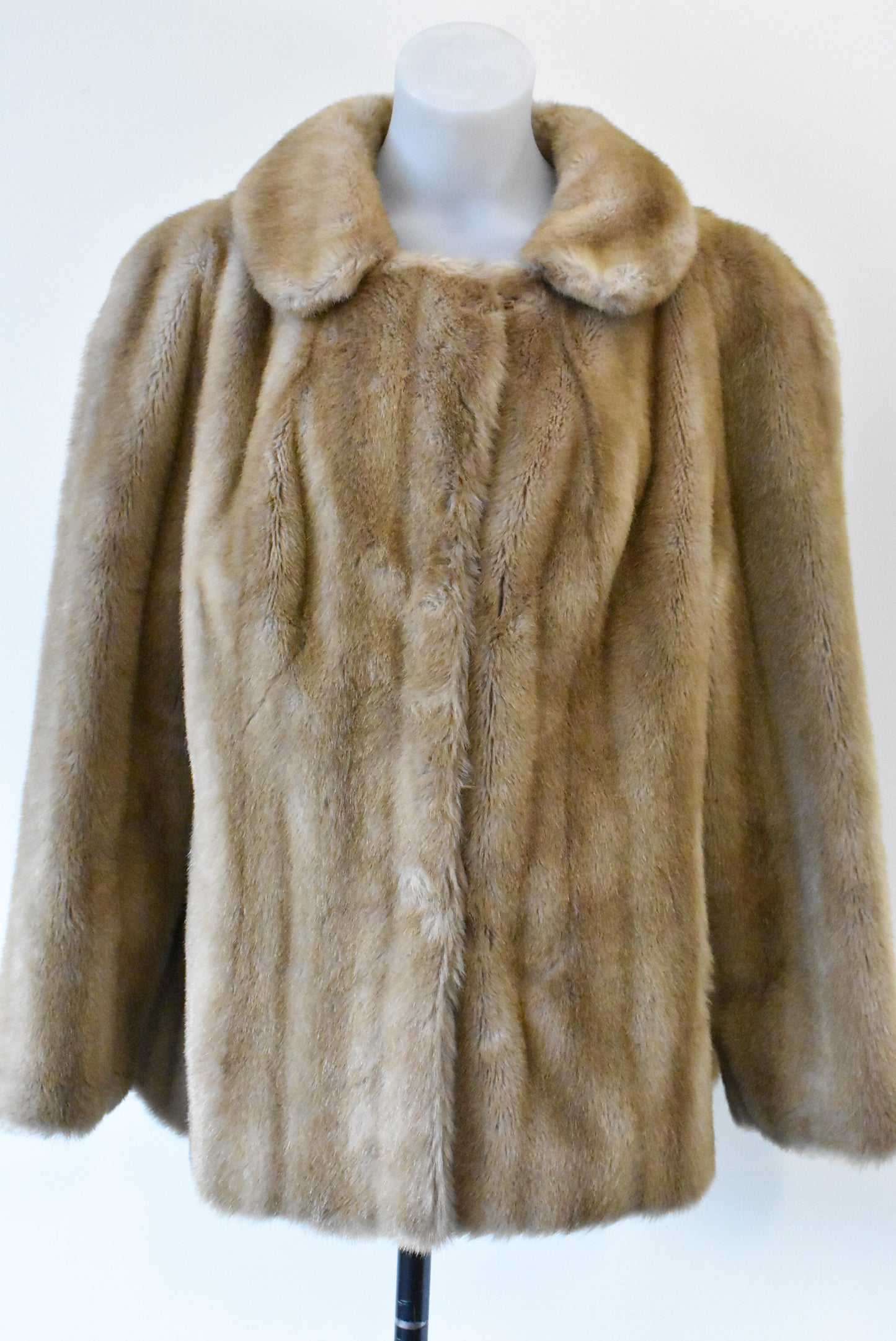 Furricoat NZ retro faux fur coat, S/M