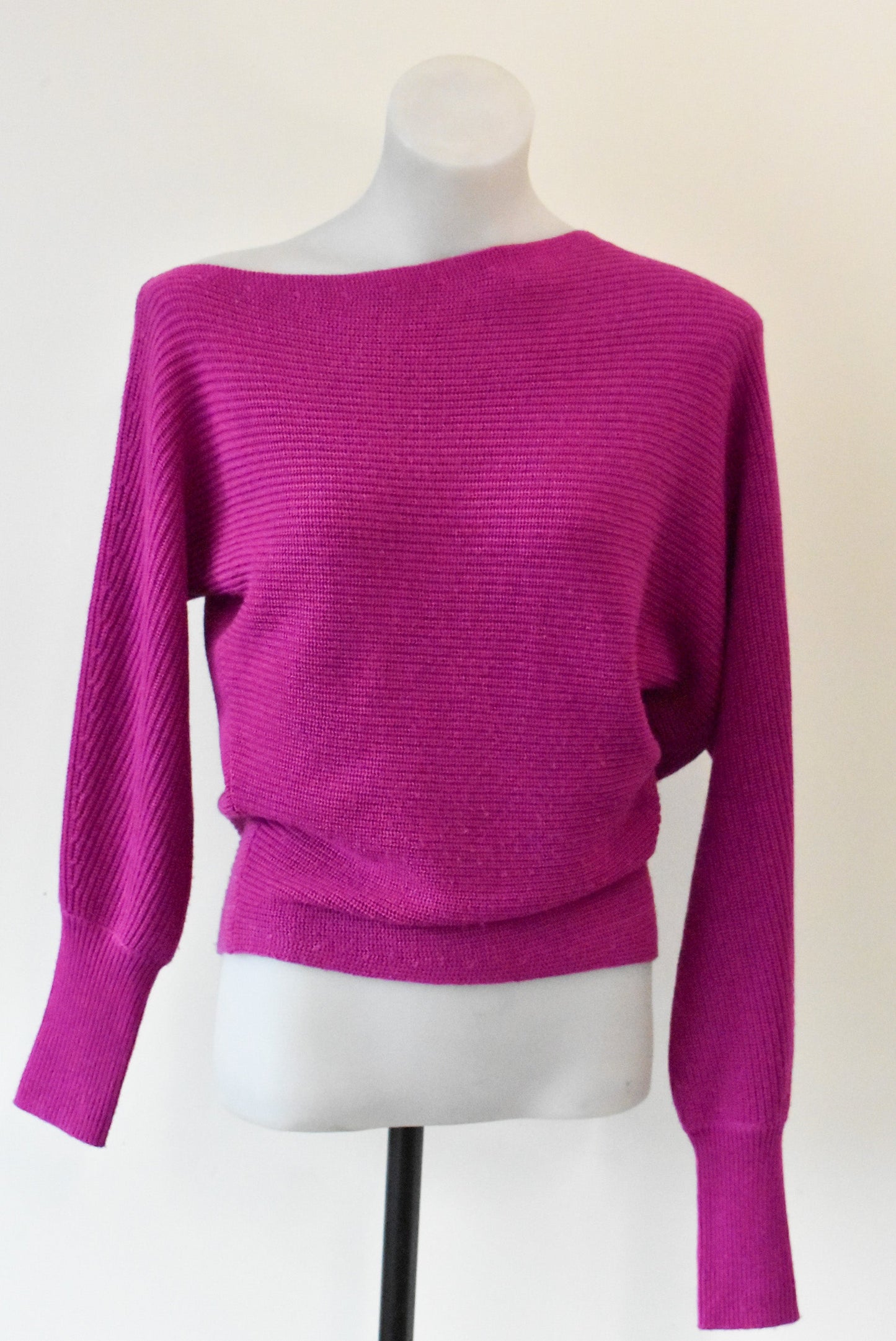 Decjuba cerise off the shoulder dolman sleeve top, S