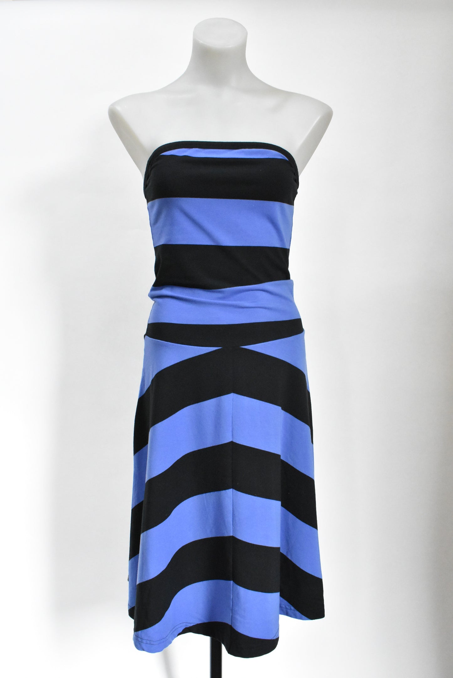 Gorman stripy strapless dress, M