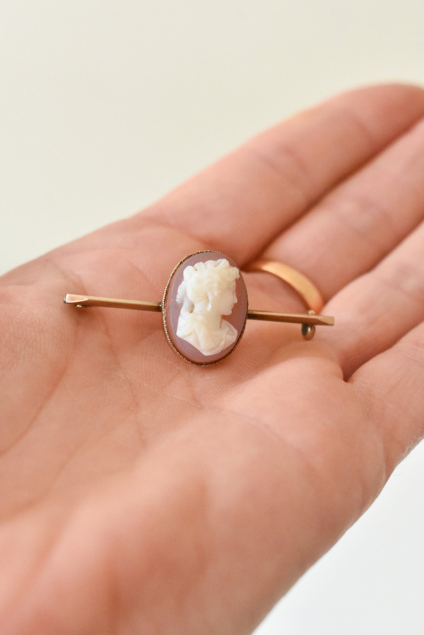 Vintage cameo brooch