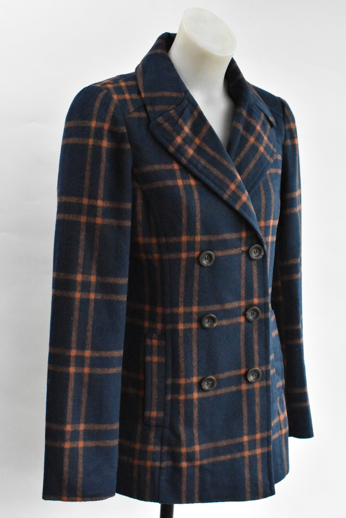 Glassons plaid double breasted fitted winter coat, 8