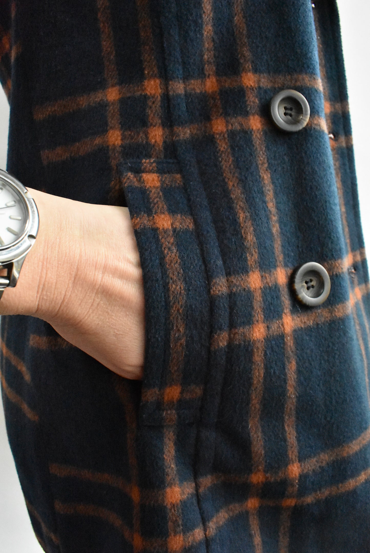 Glassons plaid double breasted fitted winter coat, 8