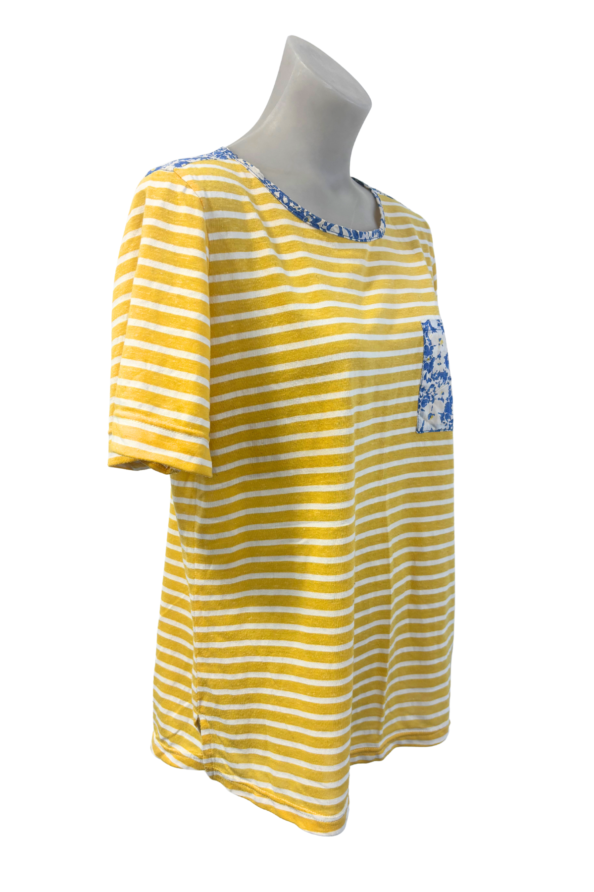 Chalky Digits NZ made striped floral top, 14
