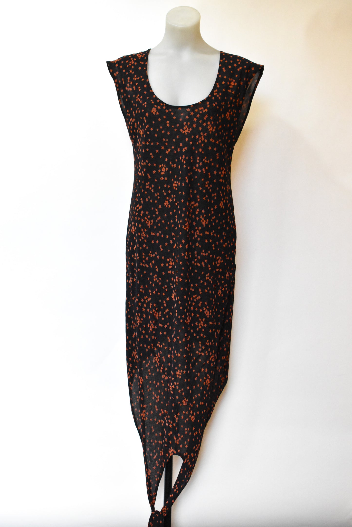World Famous sheer star print top, M