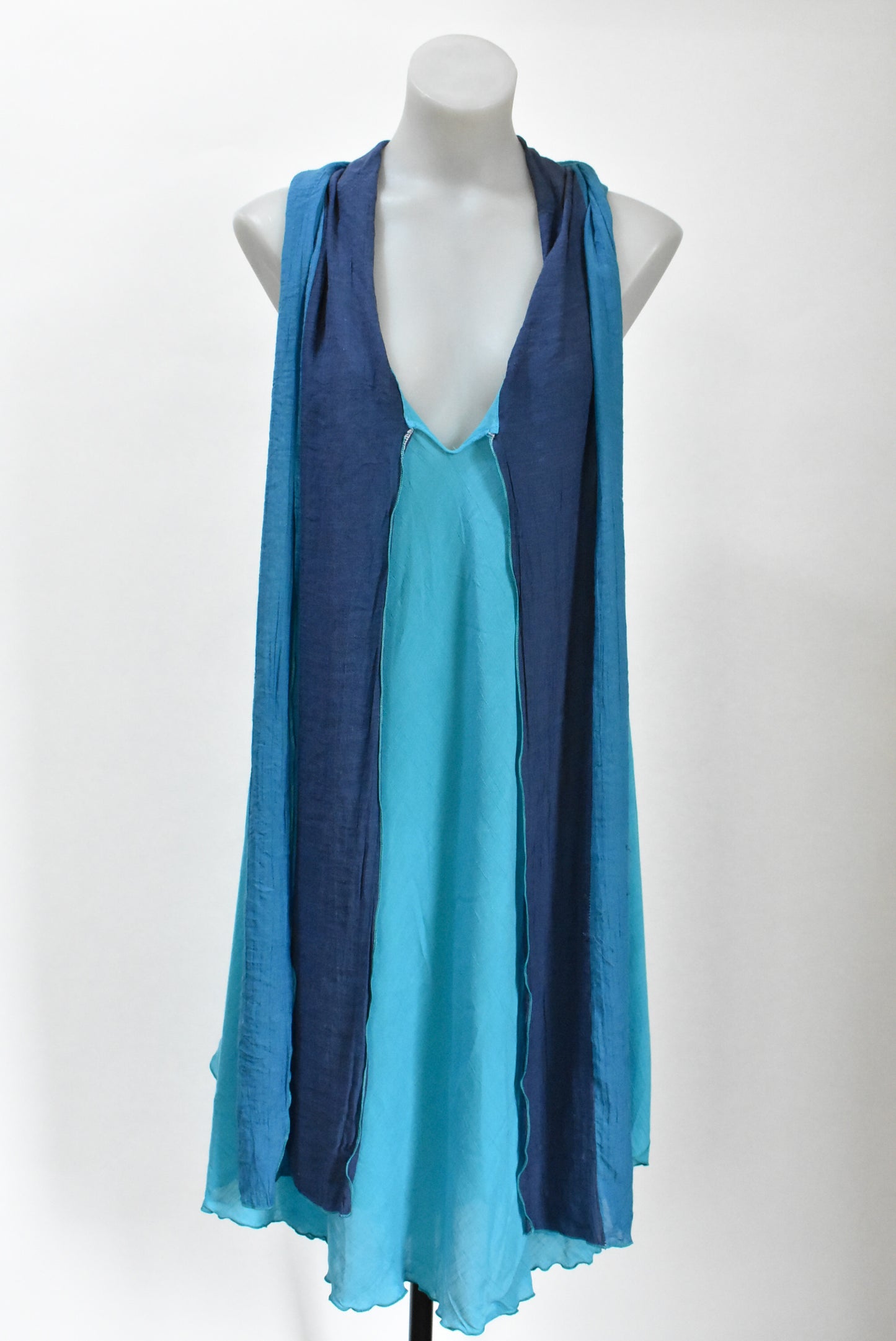Silk dress with wrap feature, XL