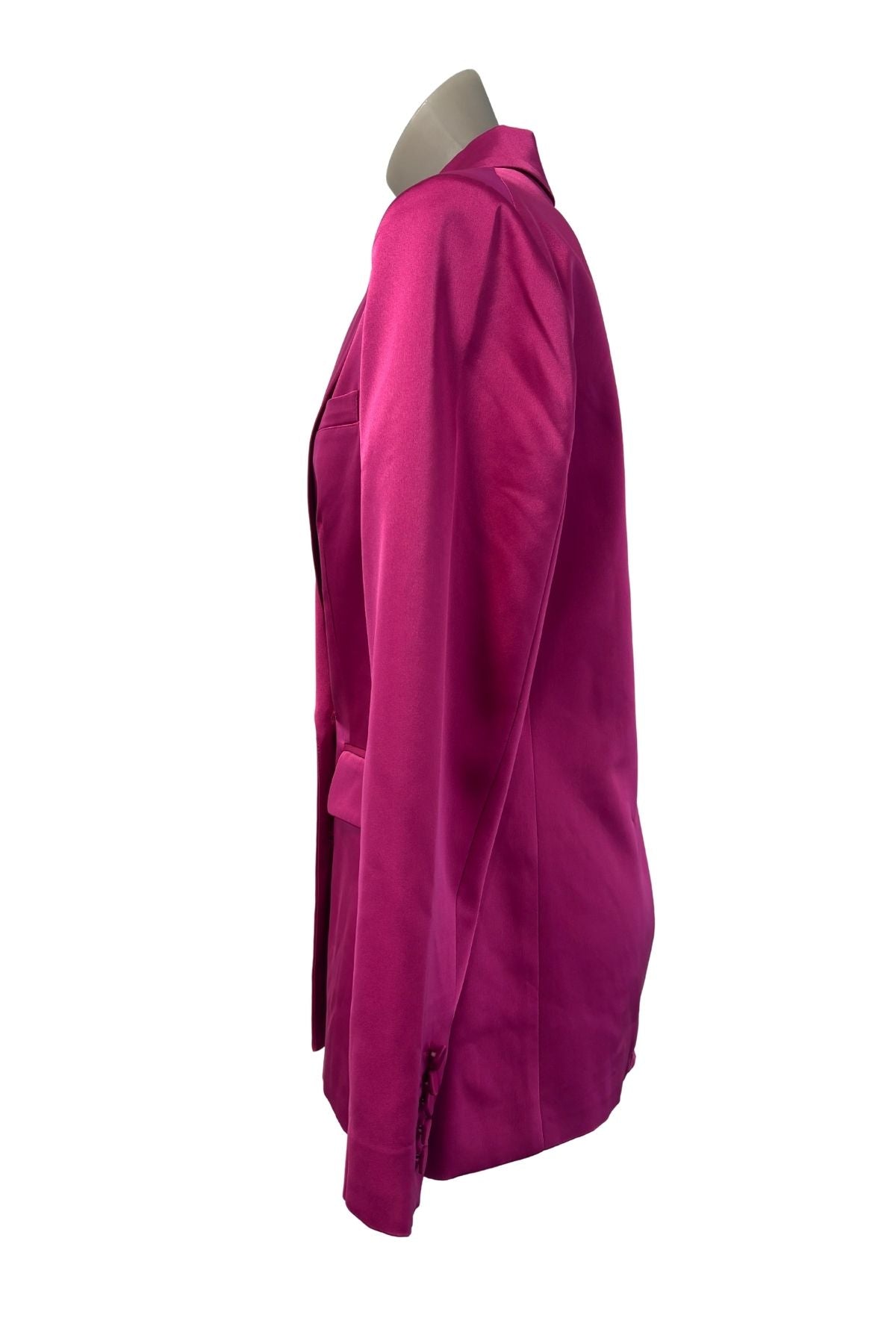Whistle Collection fuchsia satin blazer, 10