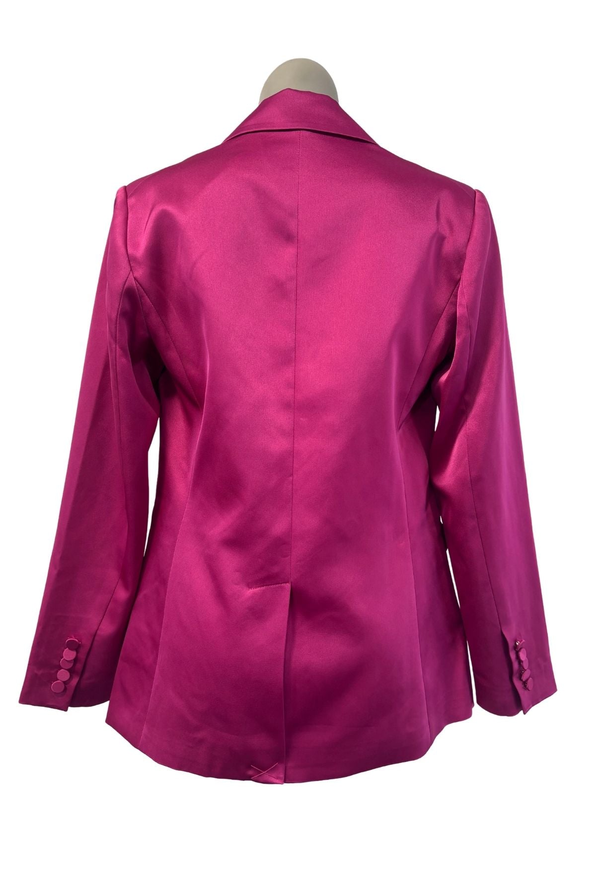Whistle Collection fuchsia satin blazer, 10