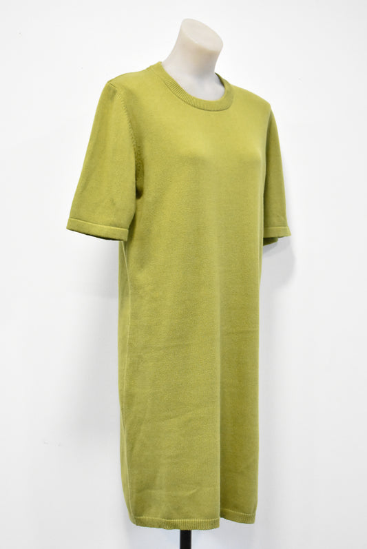 Kowtow olive green cotton knit dress, M
