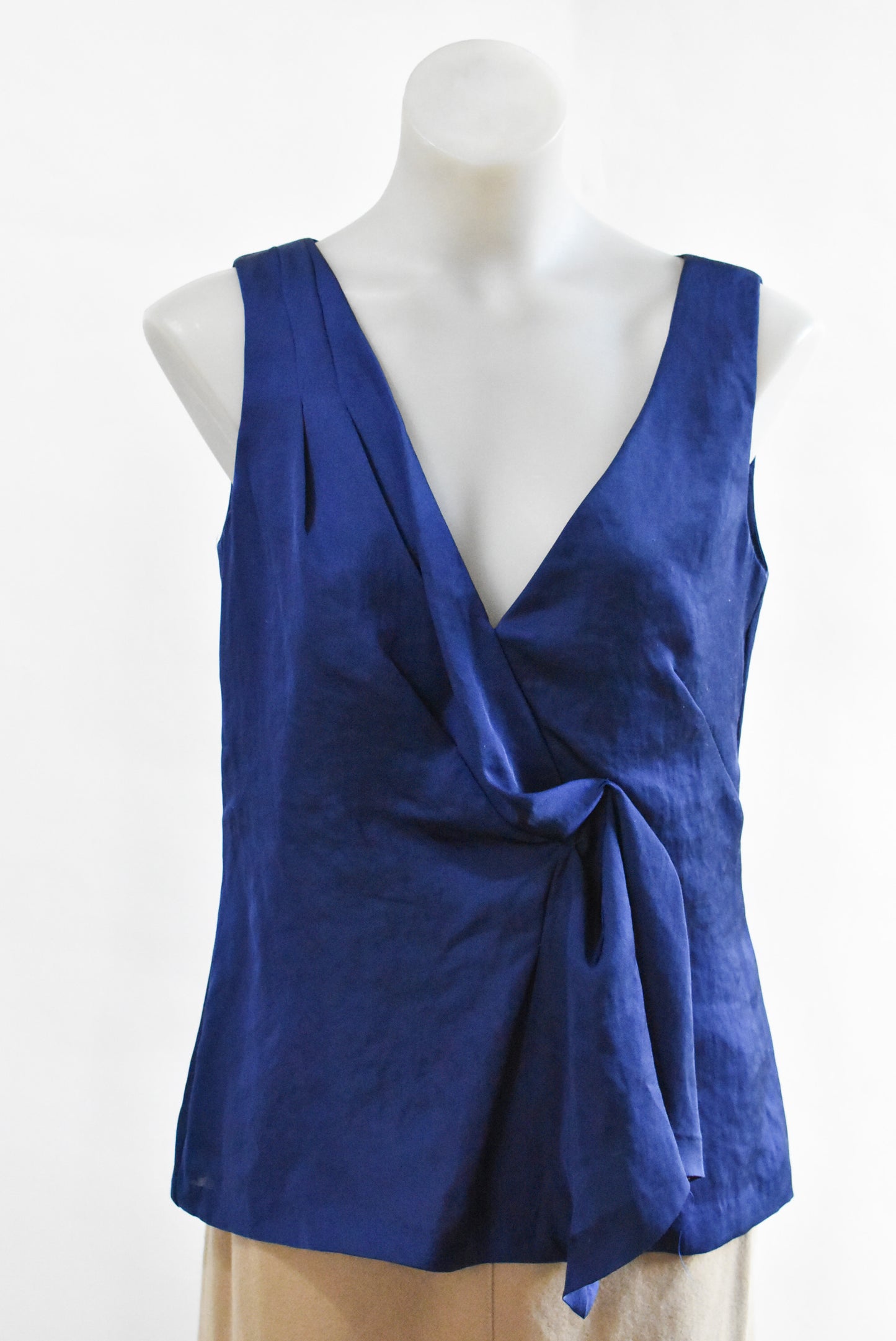 Veronika Maine, The Individual sleeveless ruffle front top, 10