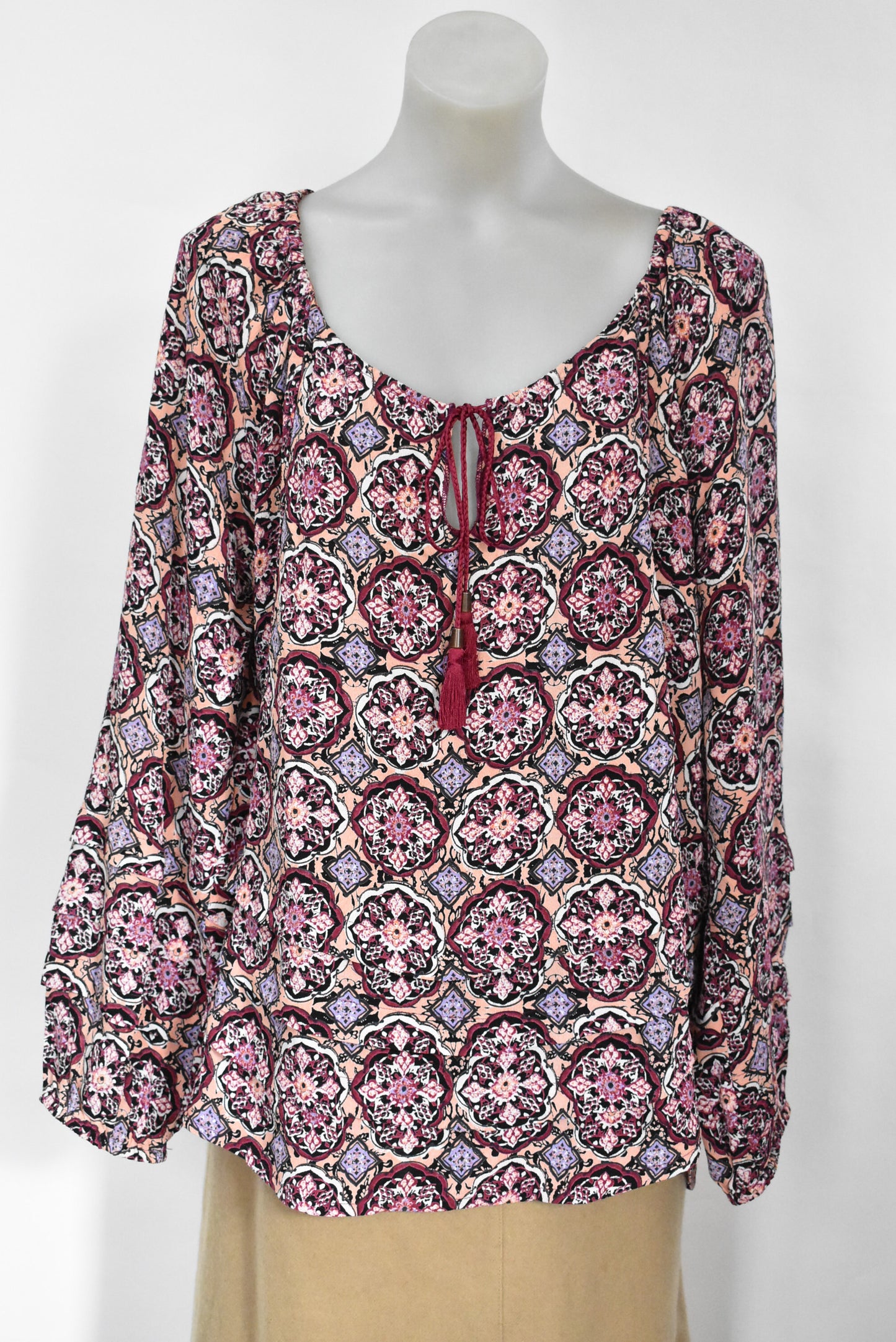 Billabong oversized peasant top, 12