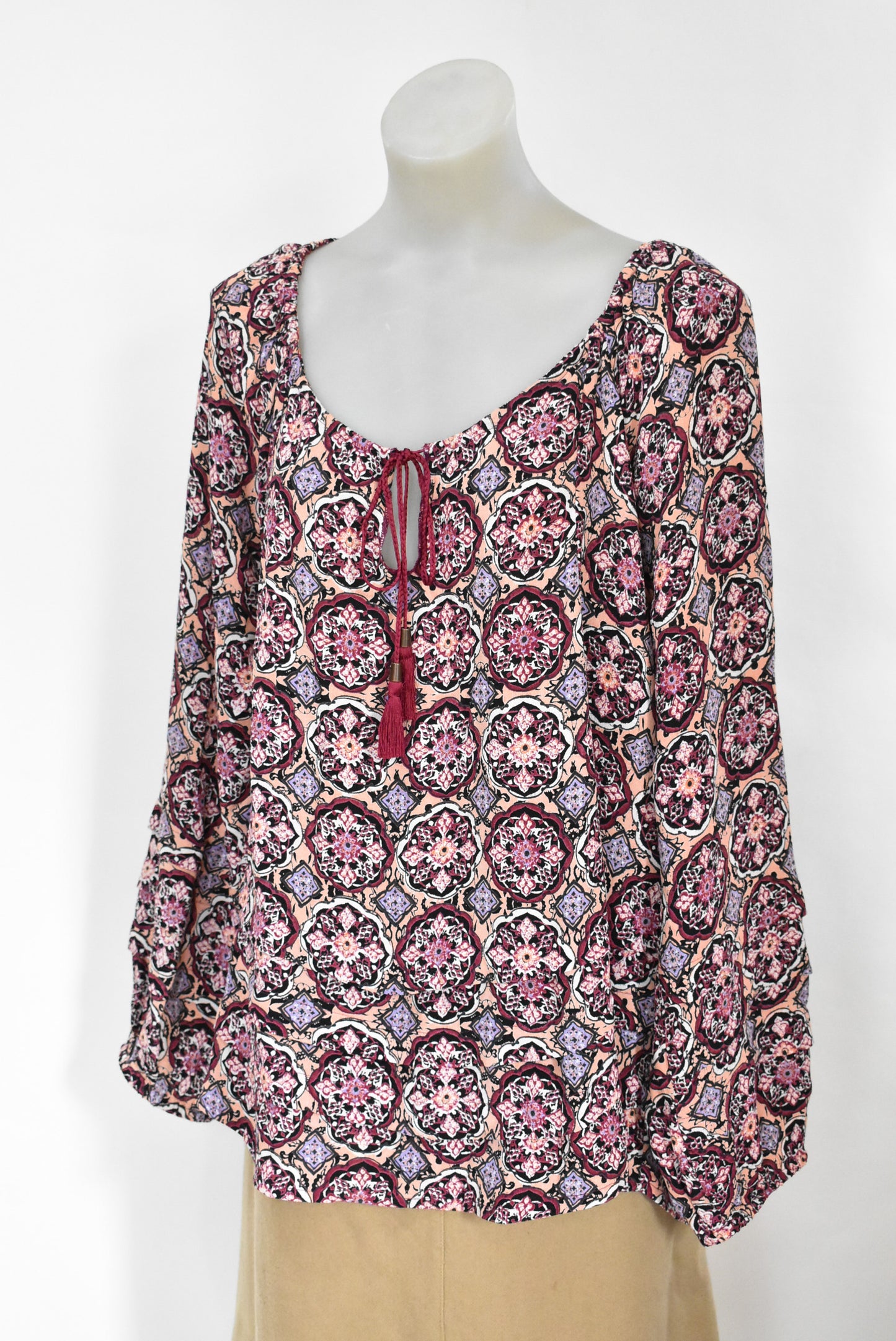 Billabong oversized peasant top, 12