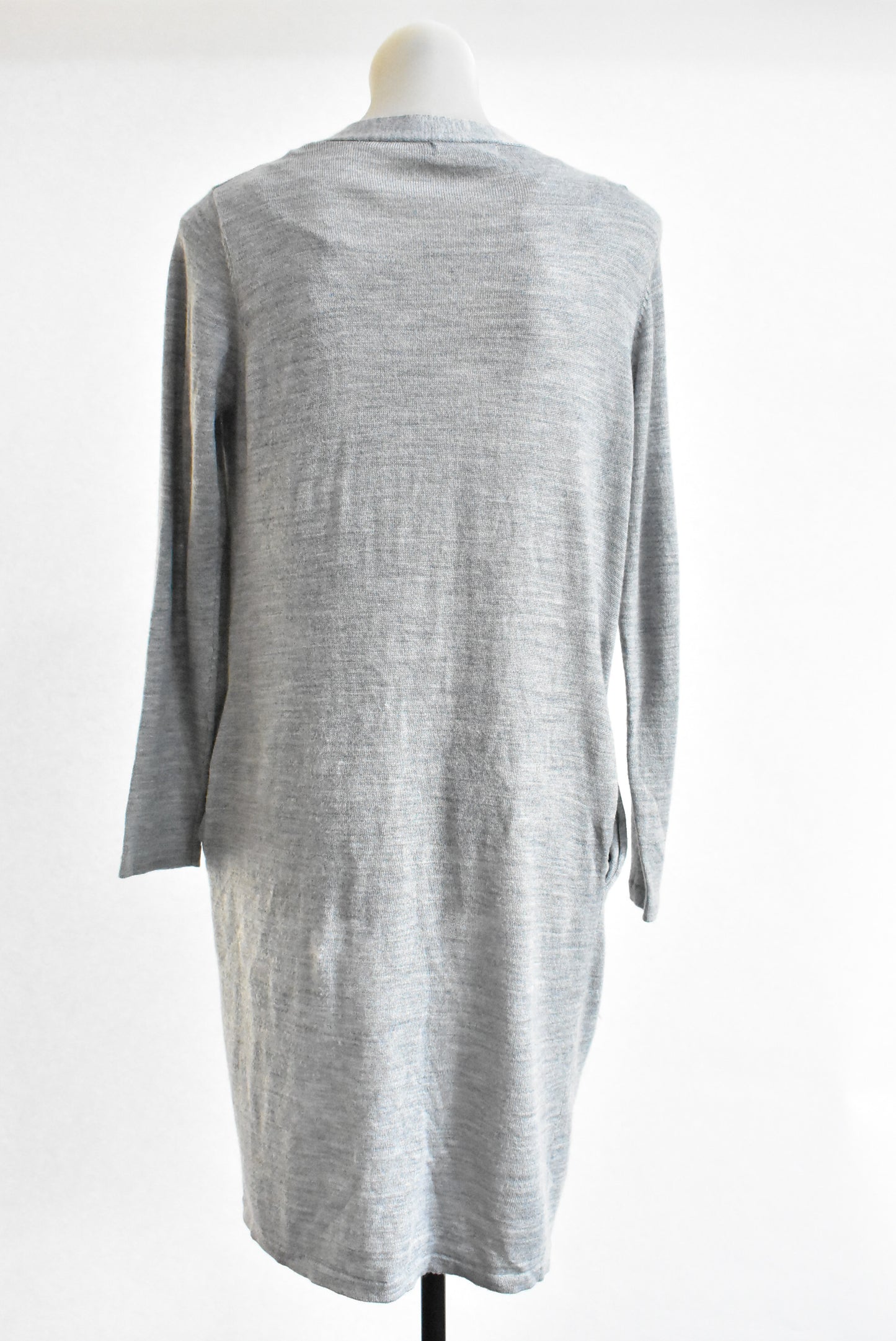 Glassons cardigan, part wool, grey, knee length, Size small