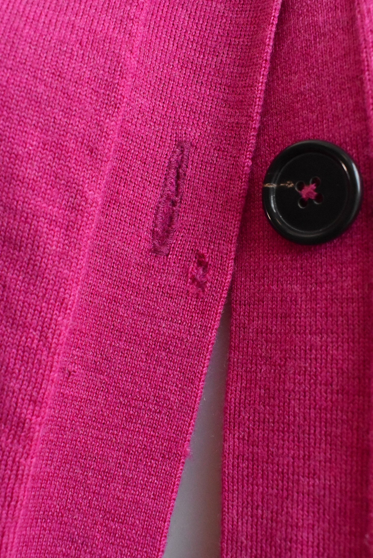 Caroline Sills merino pink cardigan, size M