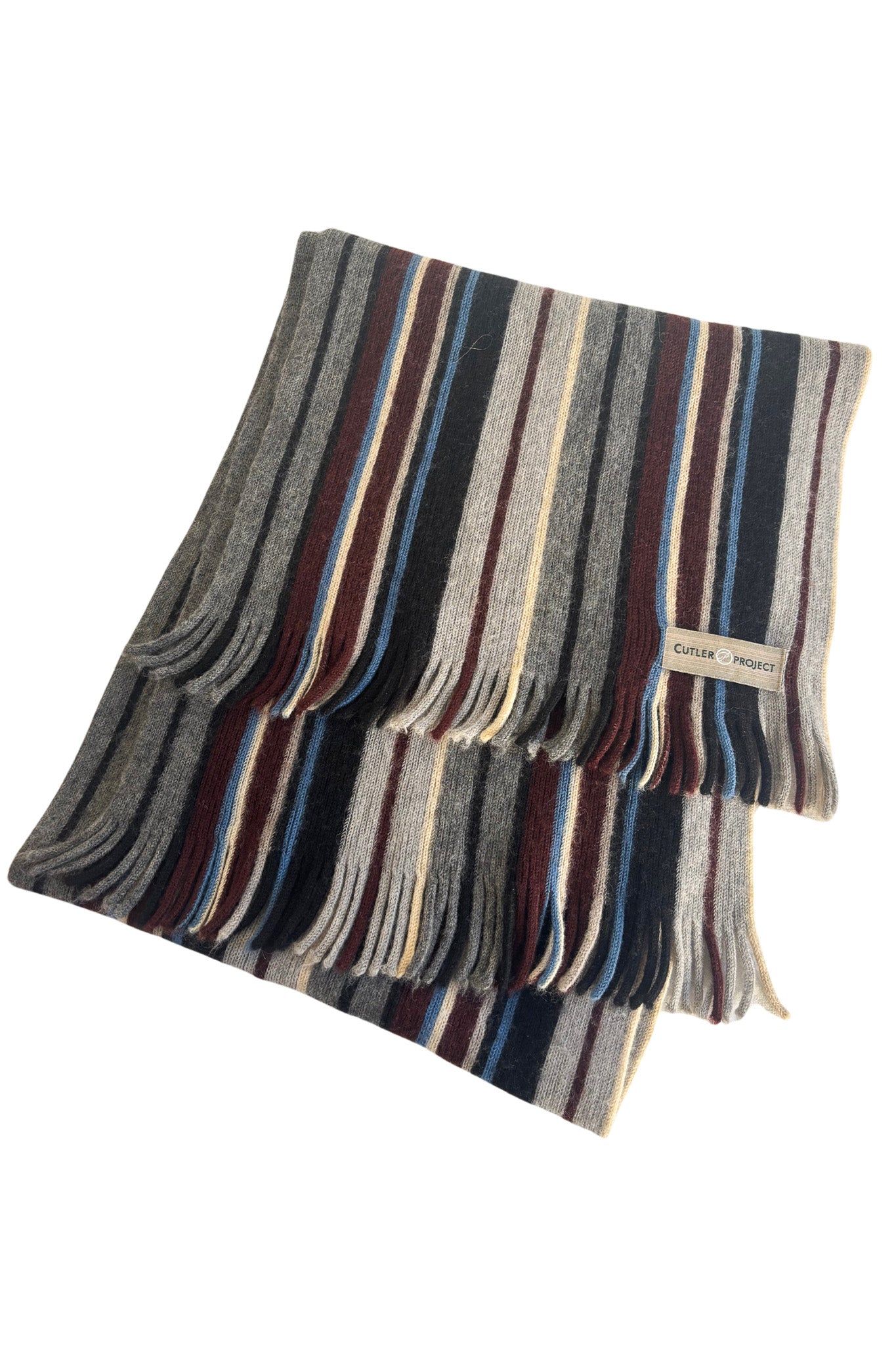 Cutler Project striped wool scarf