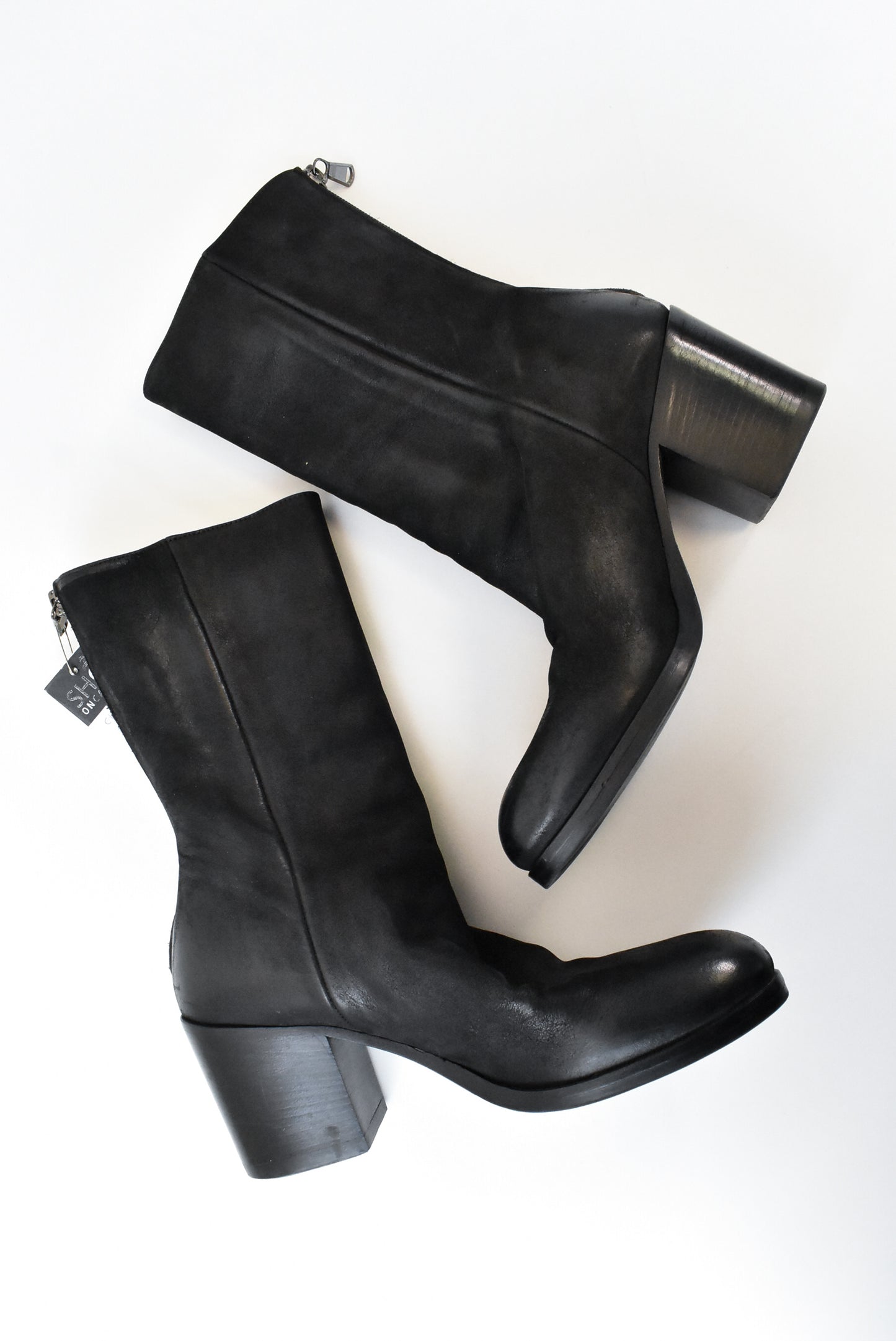 Elena Iachi leather heeled boots, size 38