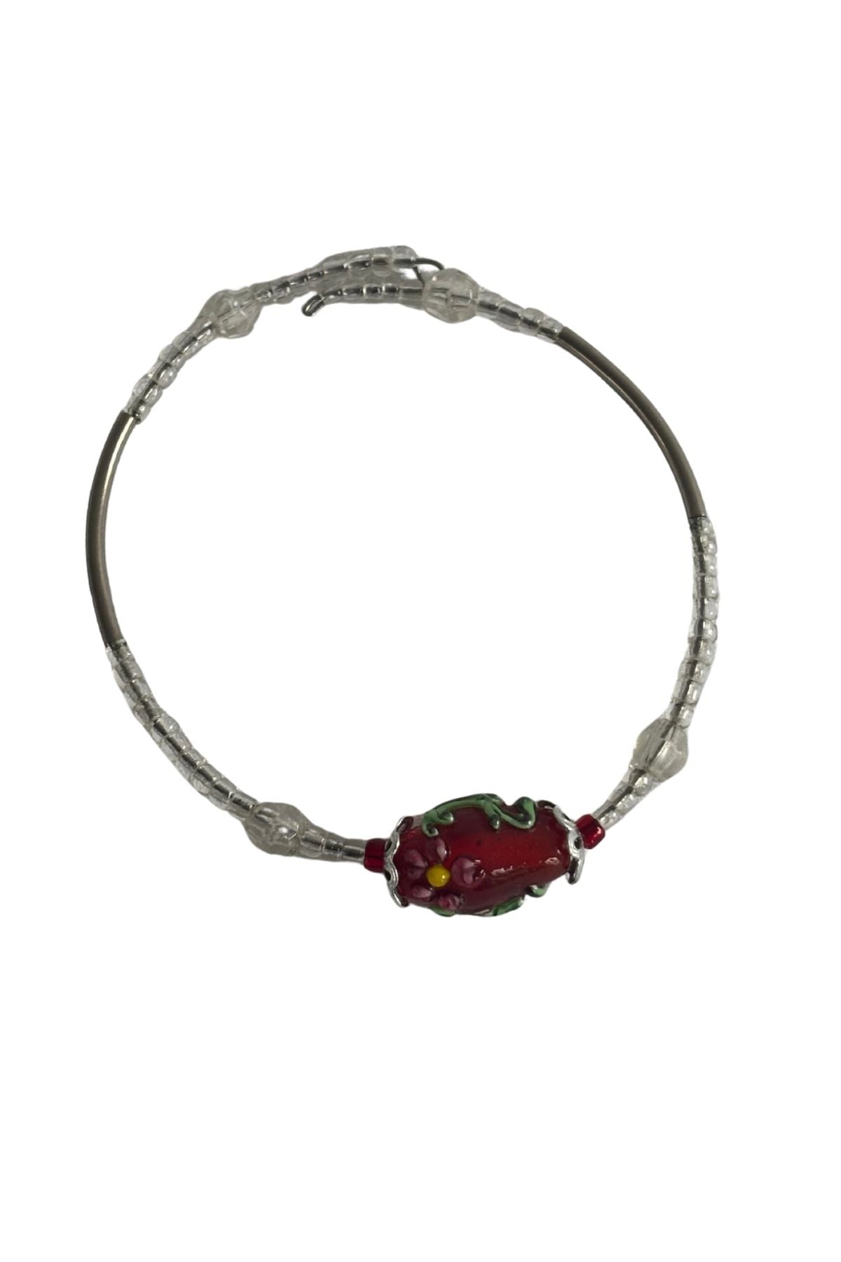 Delicate glass bead bracelet