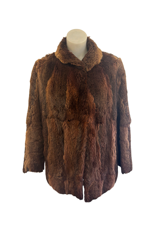 Mooneys NZ made vintage fur coat, M