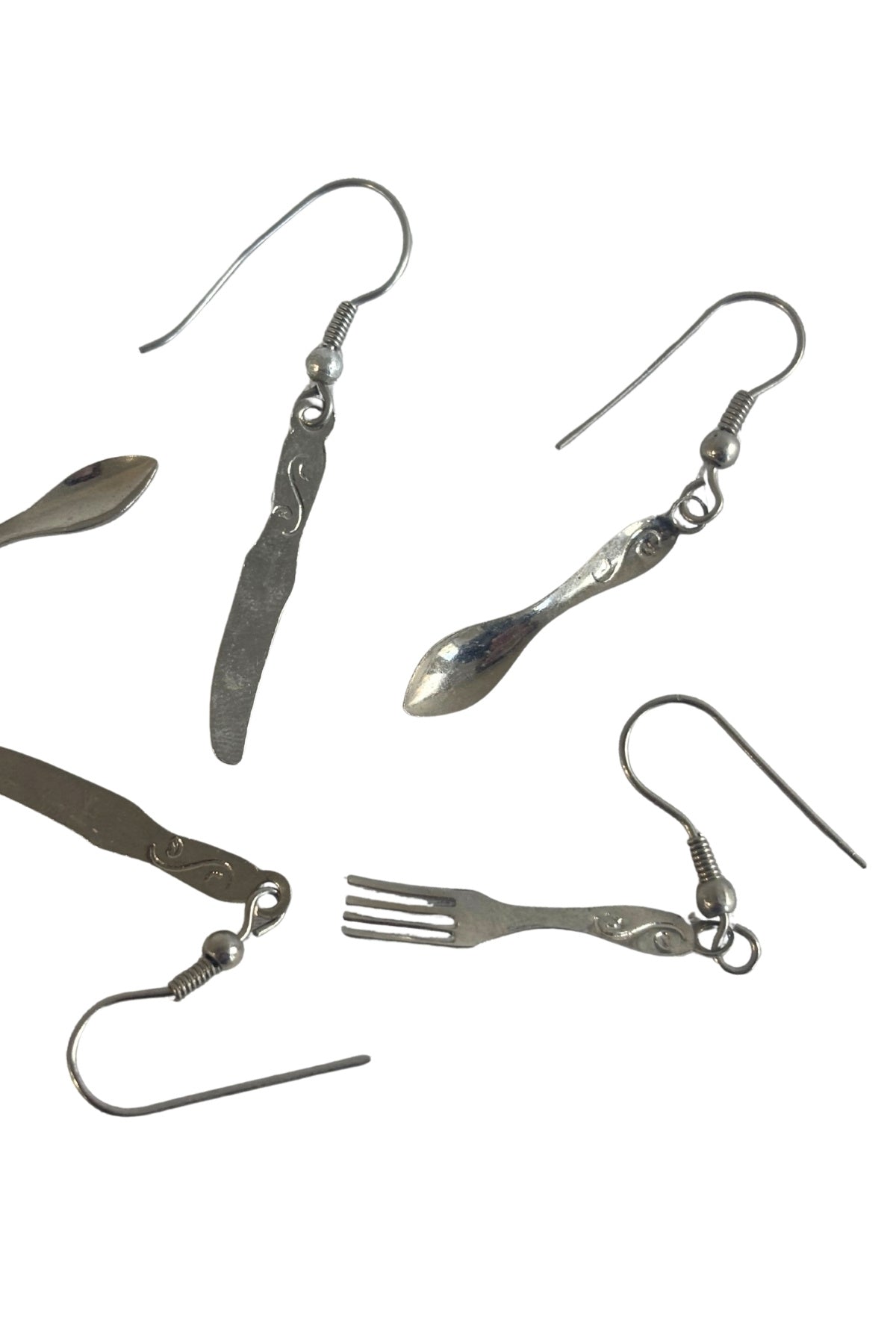 Cutlery themed earring bundle