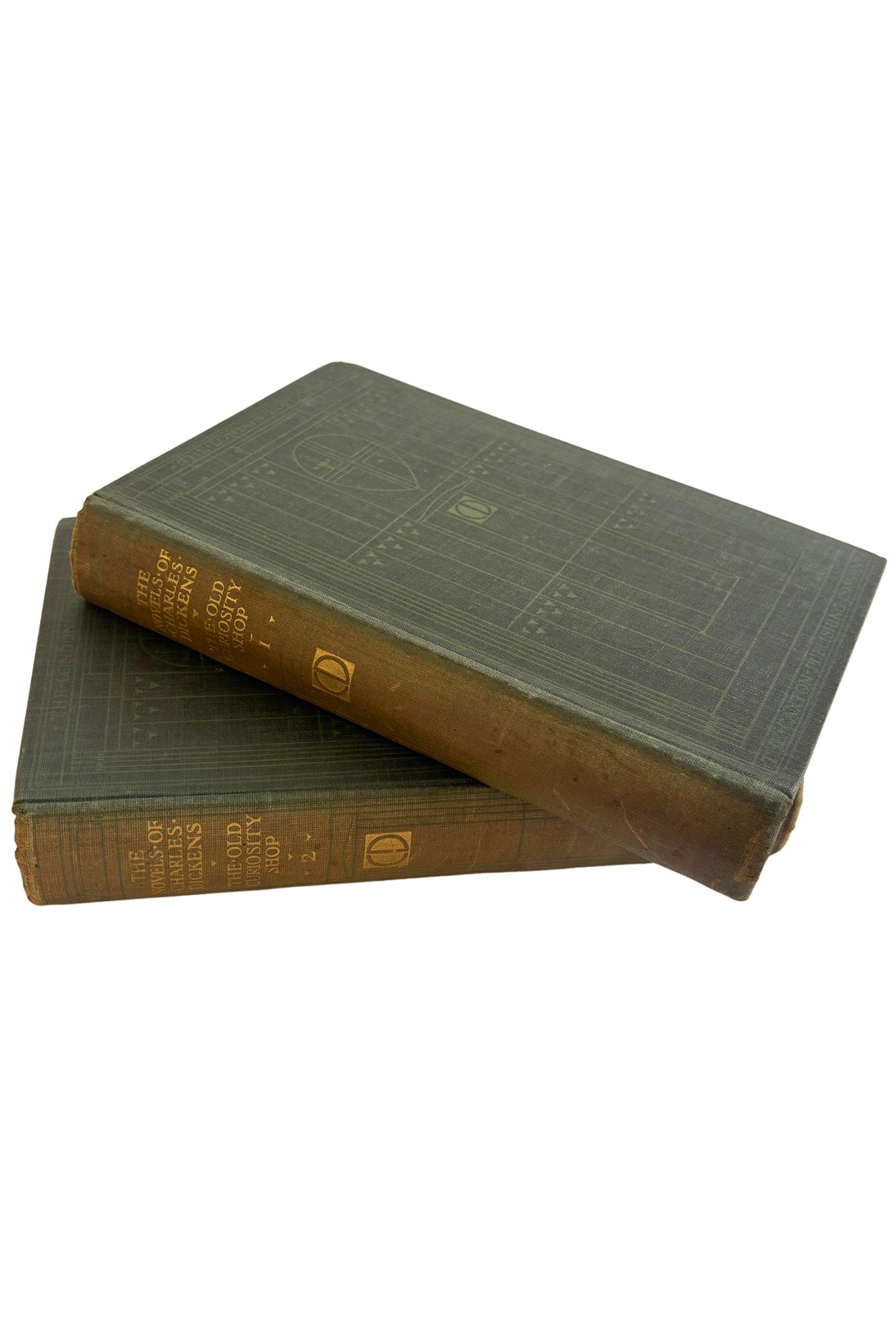 Antique copies of The Novels of Charles Dickens "The Old Curiosity Shop" Volume 1 + 2