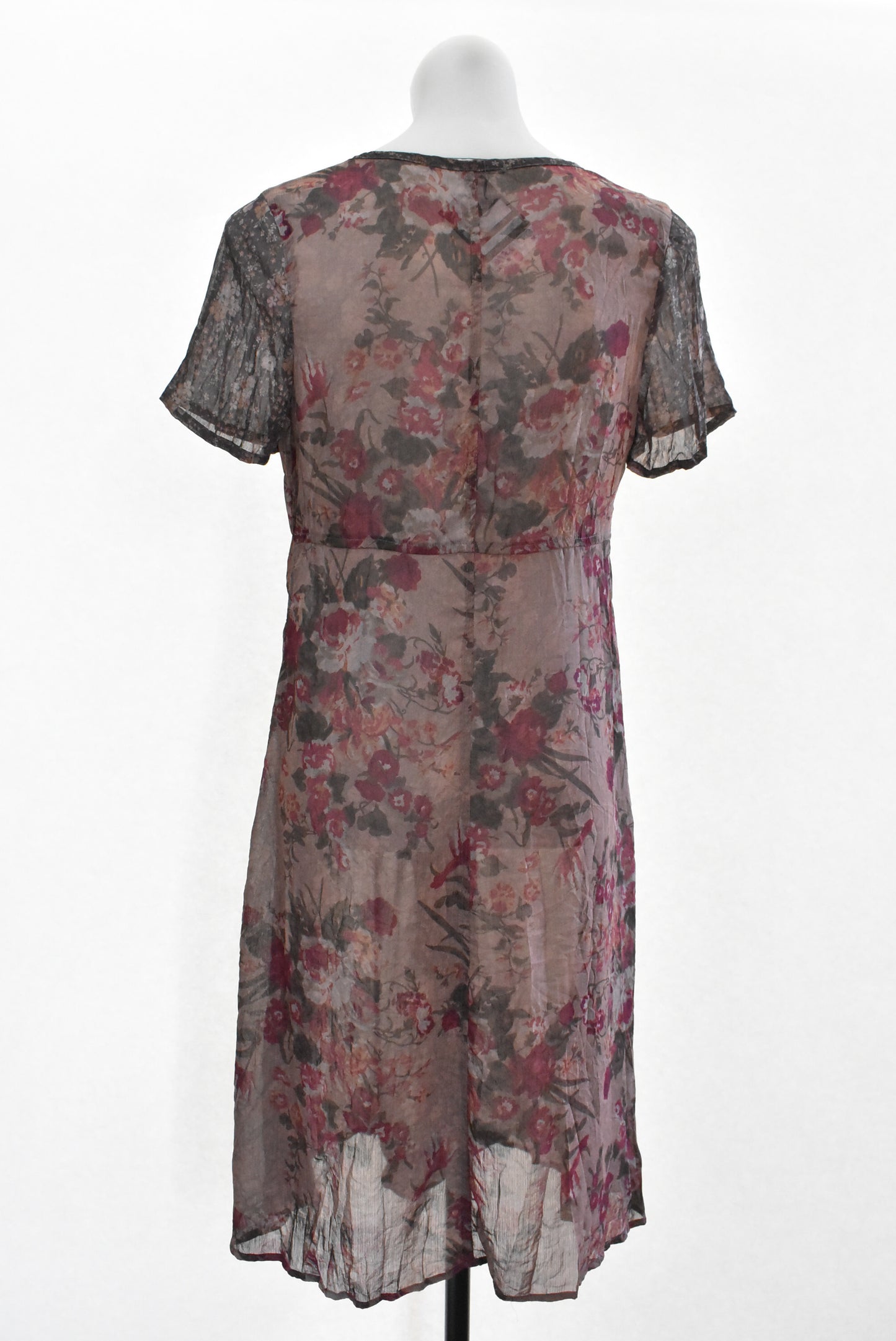 Leslie Herbert, made in NZ, sheer dress, 8
