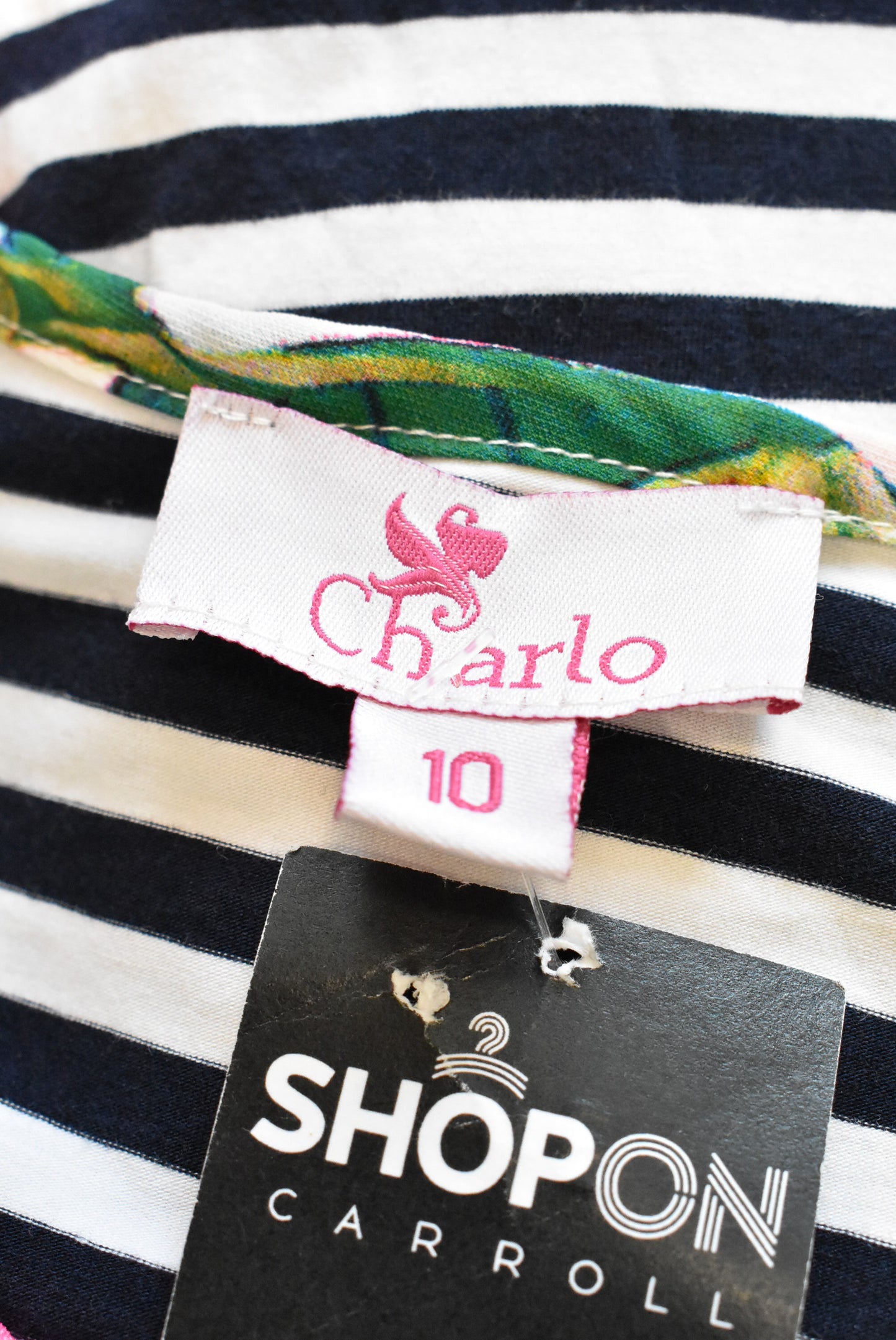 Charlo striped and floral dress