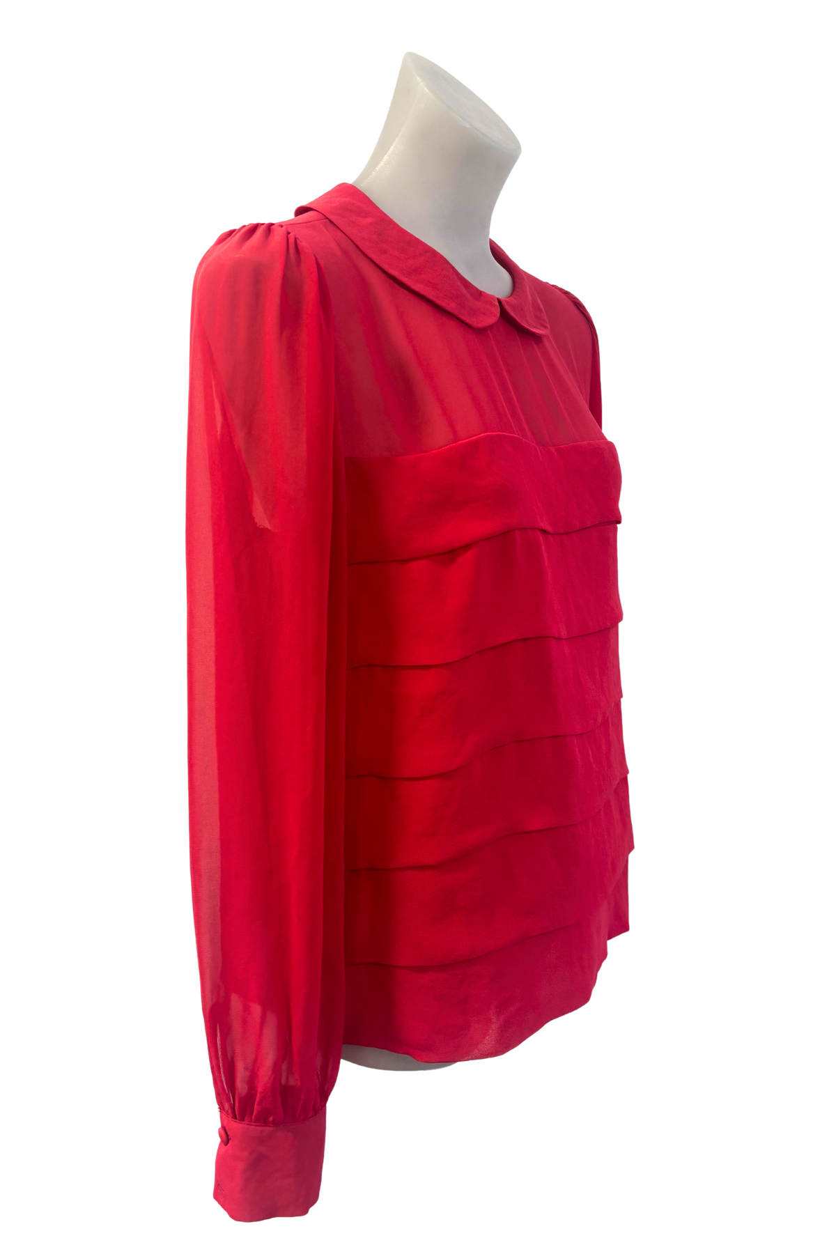 Top Shop vibrant ruffled collared blouse, 12