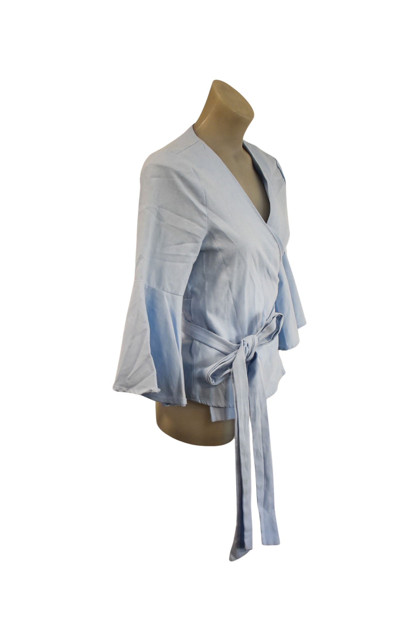 Seed Heritage baby blue wrap top, 10