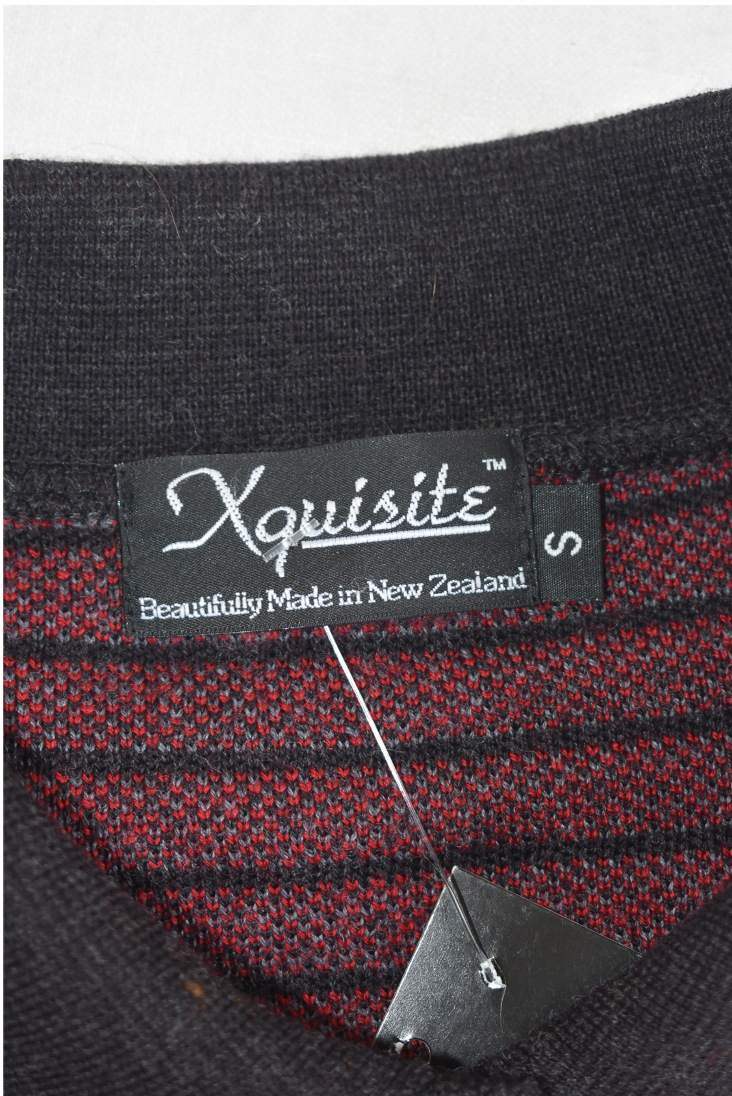 Xquisite NZ made patterned wool cardigan, S