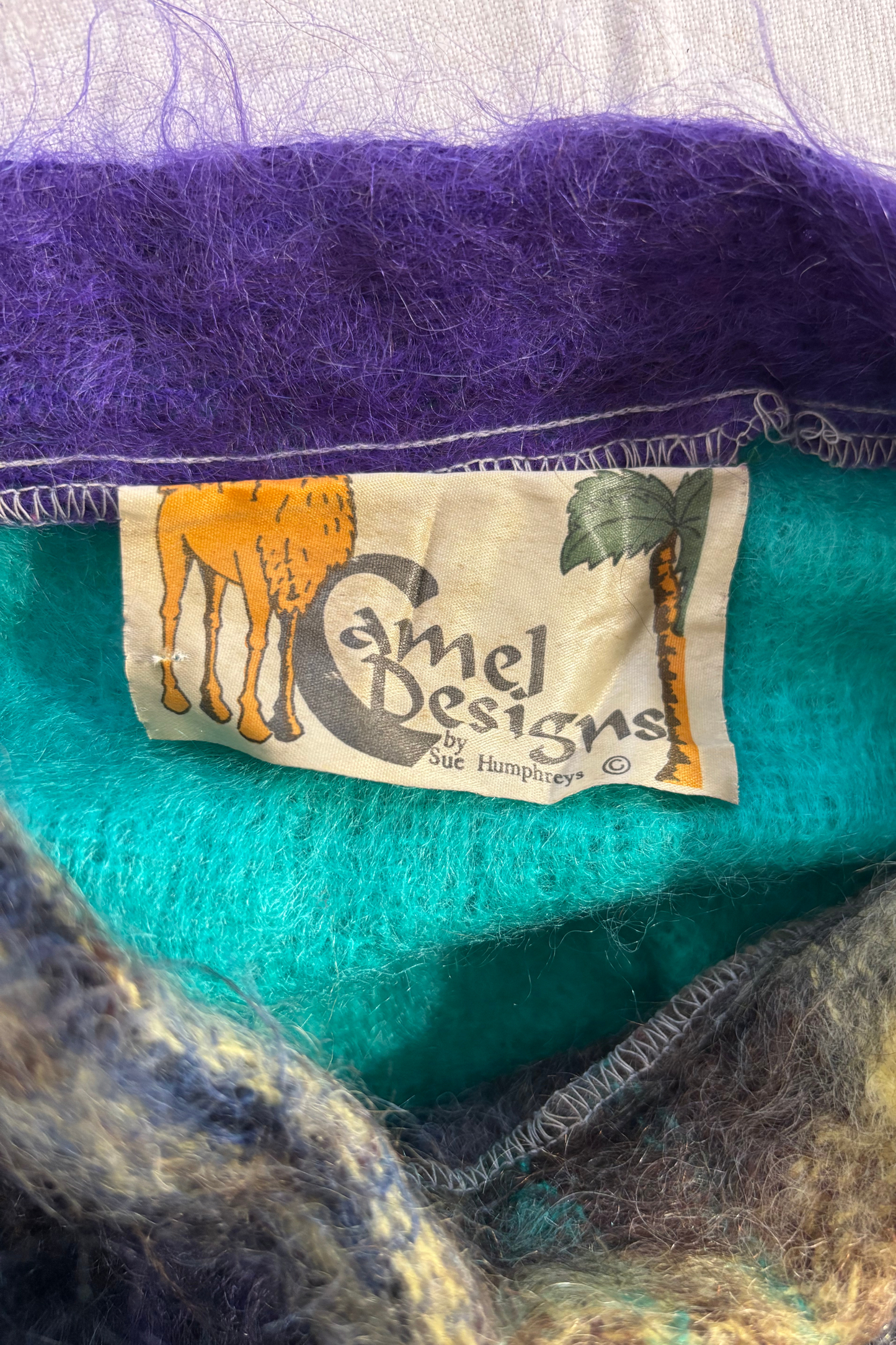 Camel Designs vintage wool + mohair jumper M/L